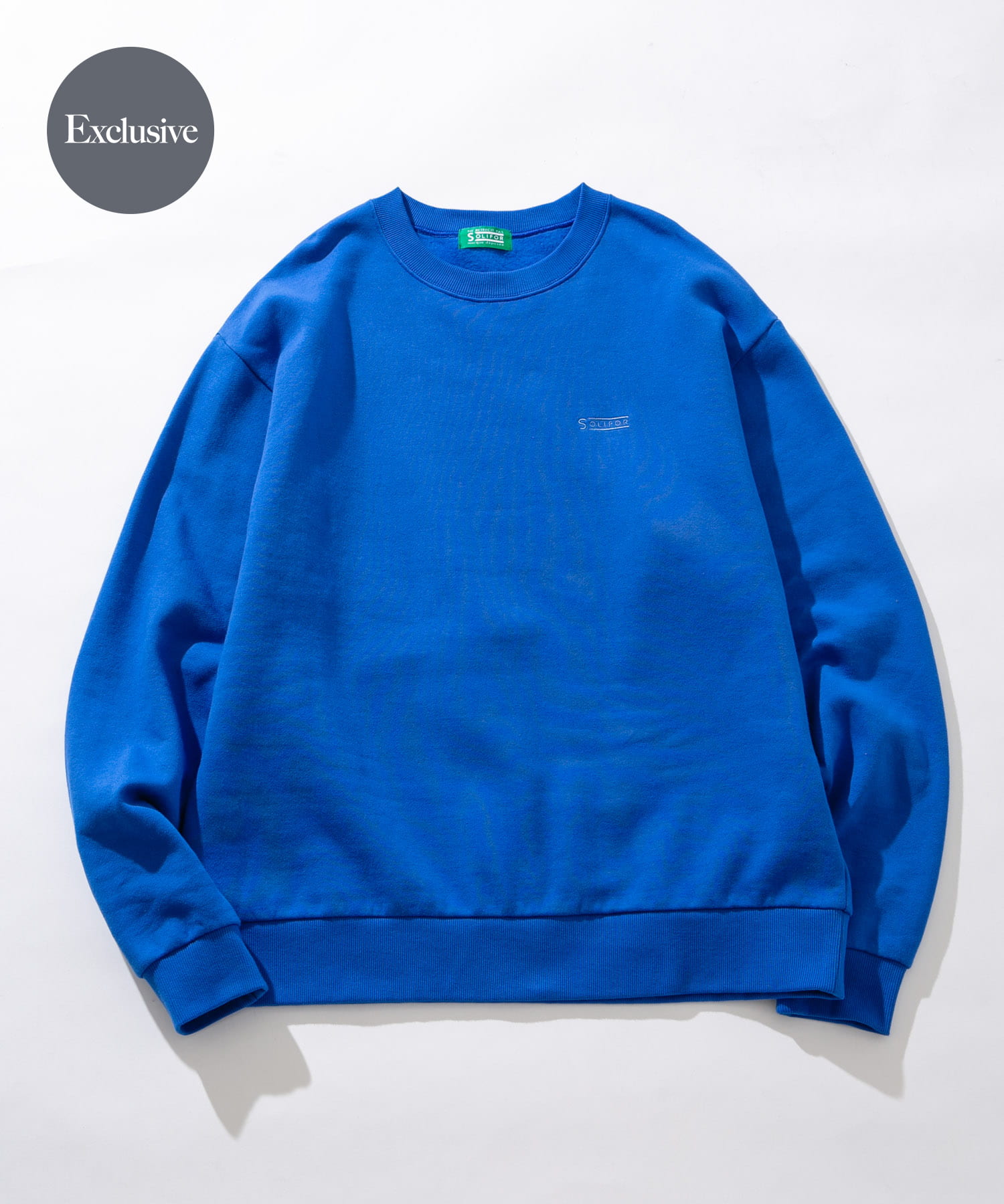 『別注』SOLIFOR×Sonny Label　裏起毛スウェットプルオーバー ブルー M