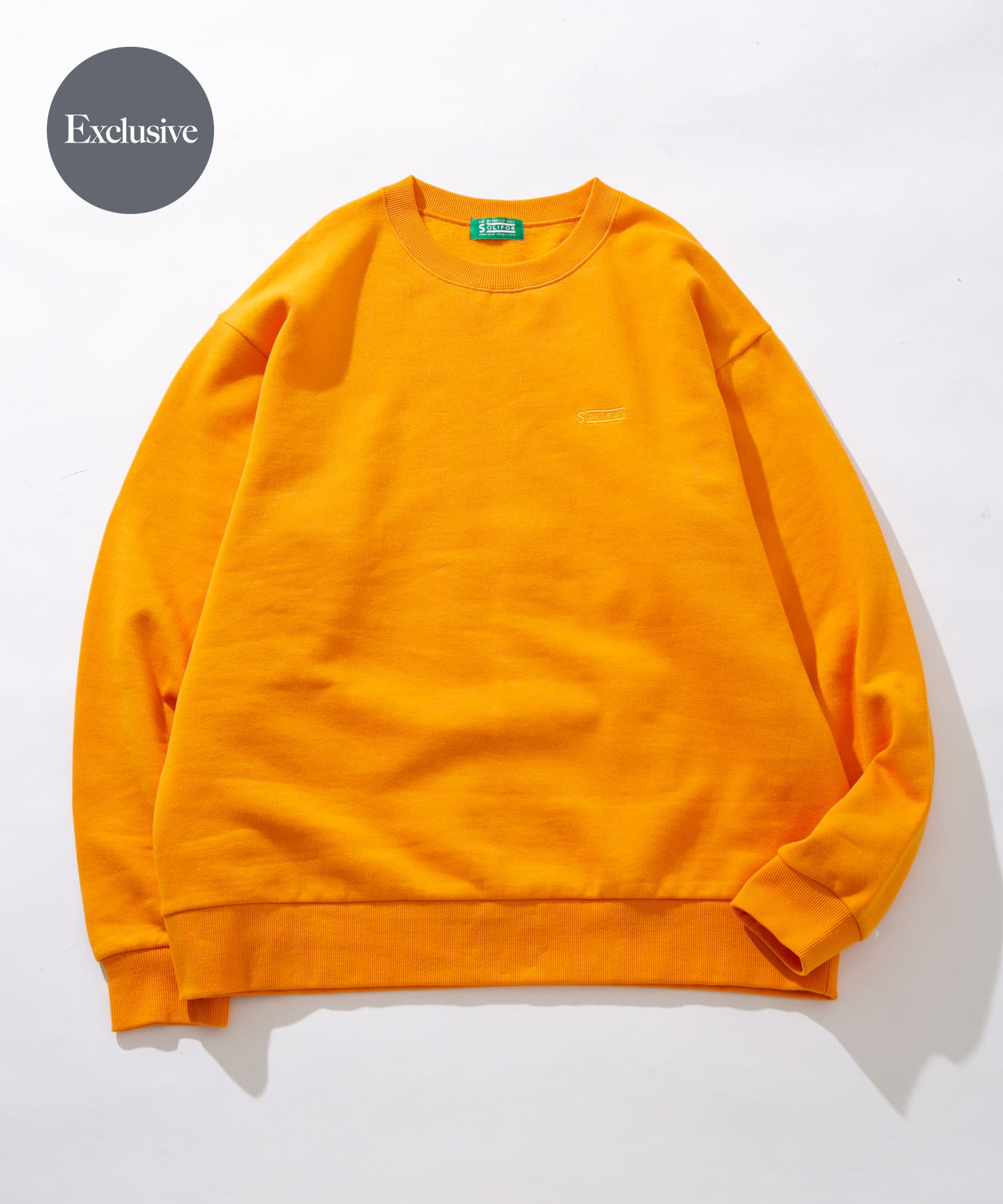 『別注』SOLIFOR×Sonny Label　裏起毛スウェットプルオーバー イエロー M