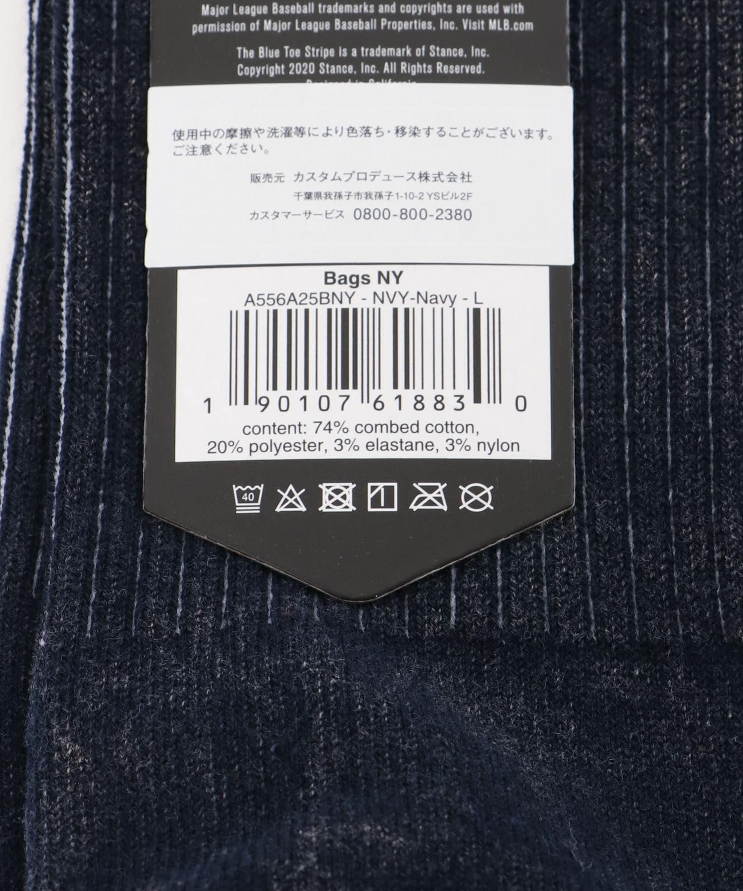 STANCE SOCKS　BAGS NY NAVY L