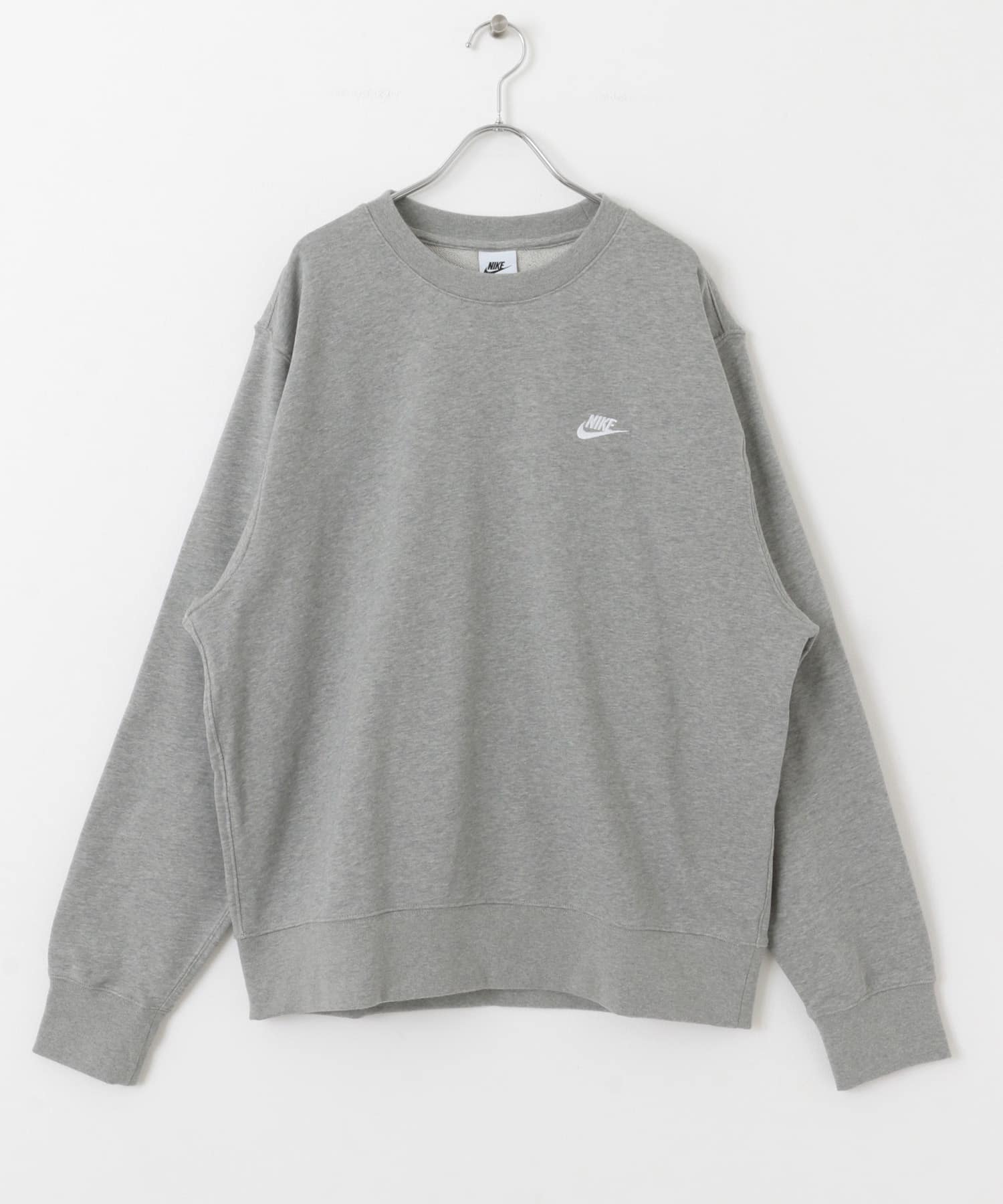 NIKE　クラブ FTロングスリーブ クルー ダークグレー M