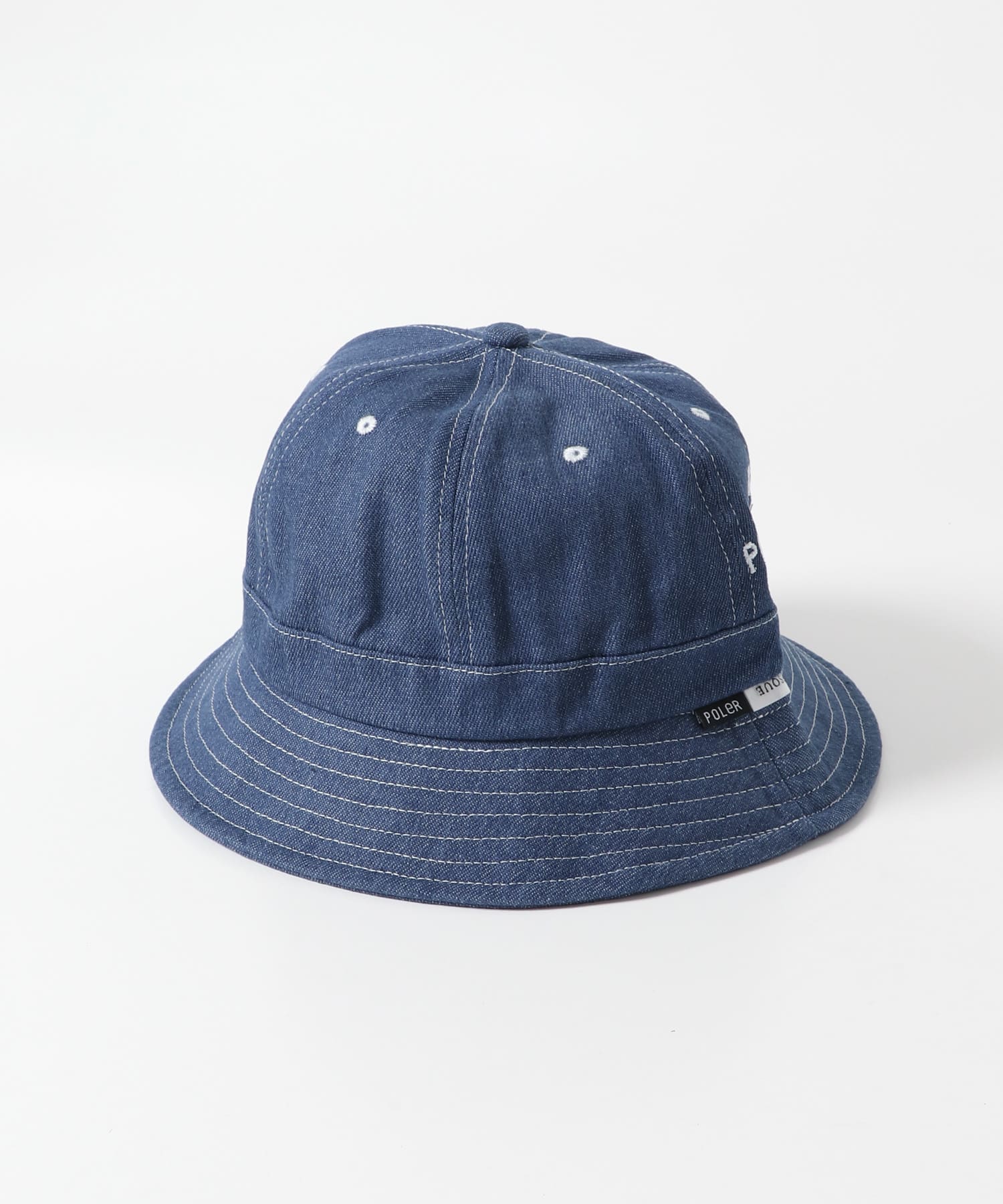 POLeR　DENIM BELL HAT BLUE one