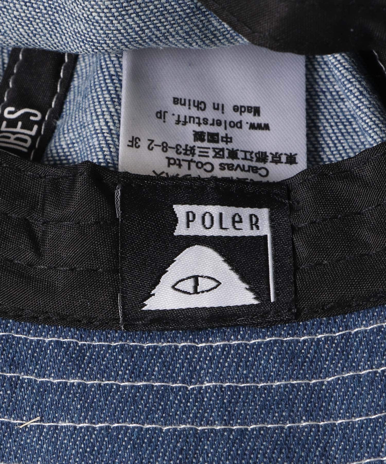 POLeR　DENIM BELL HAT BLUE one