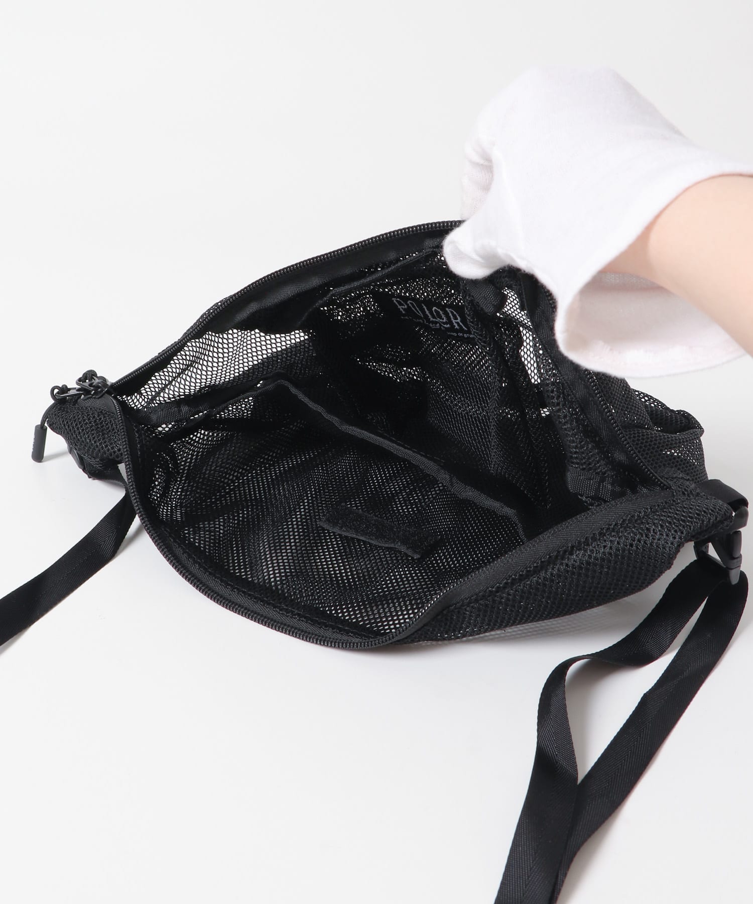 POLeR　MESH STUFF SHOULDER BLACK one