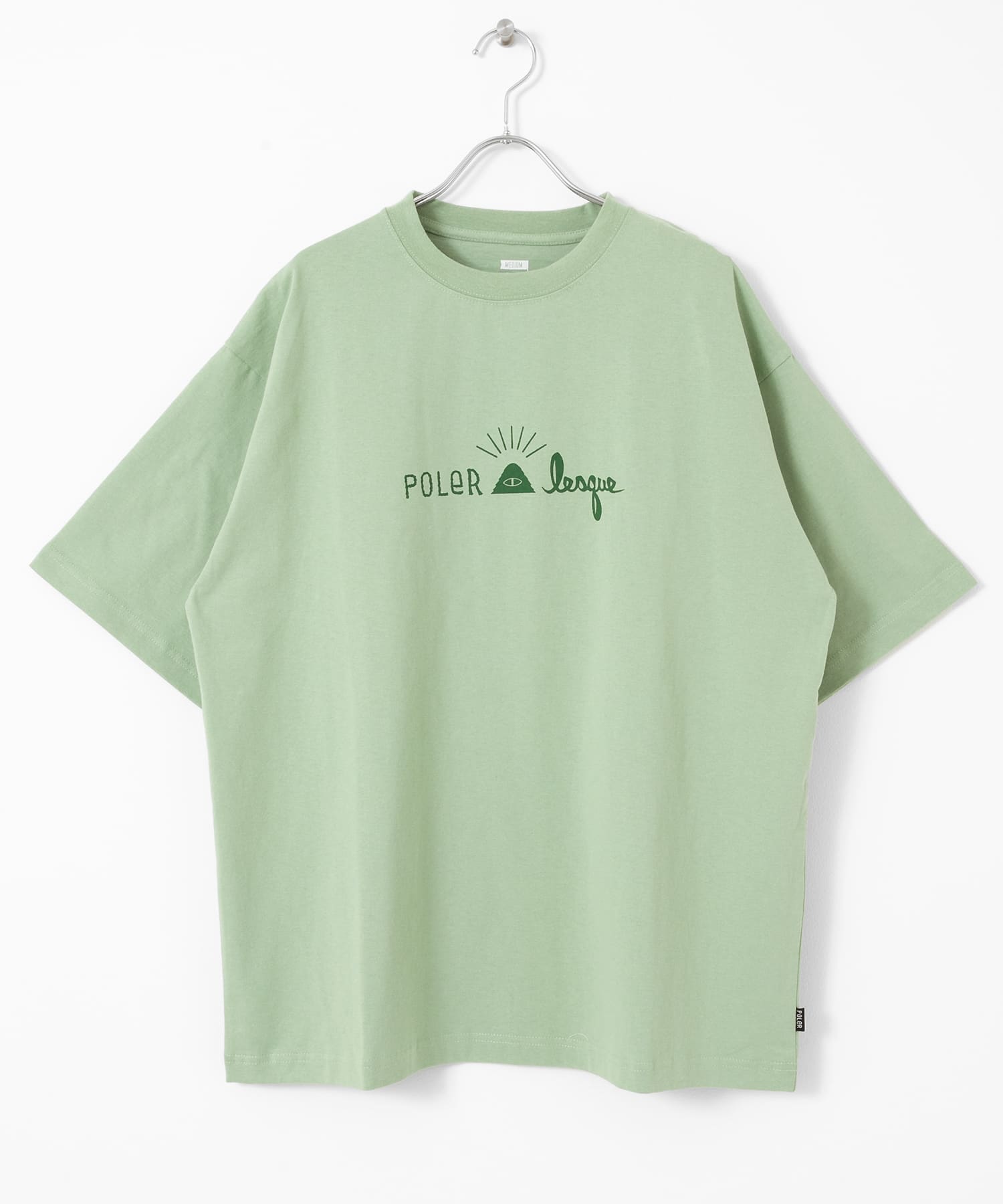 POLeR　COTTON T-SHIRTS SAGE S
