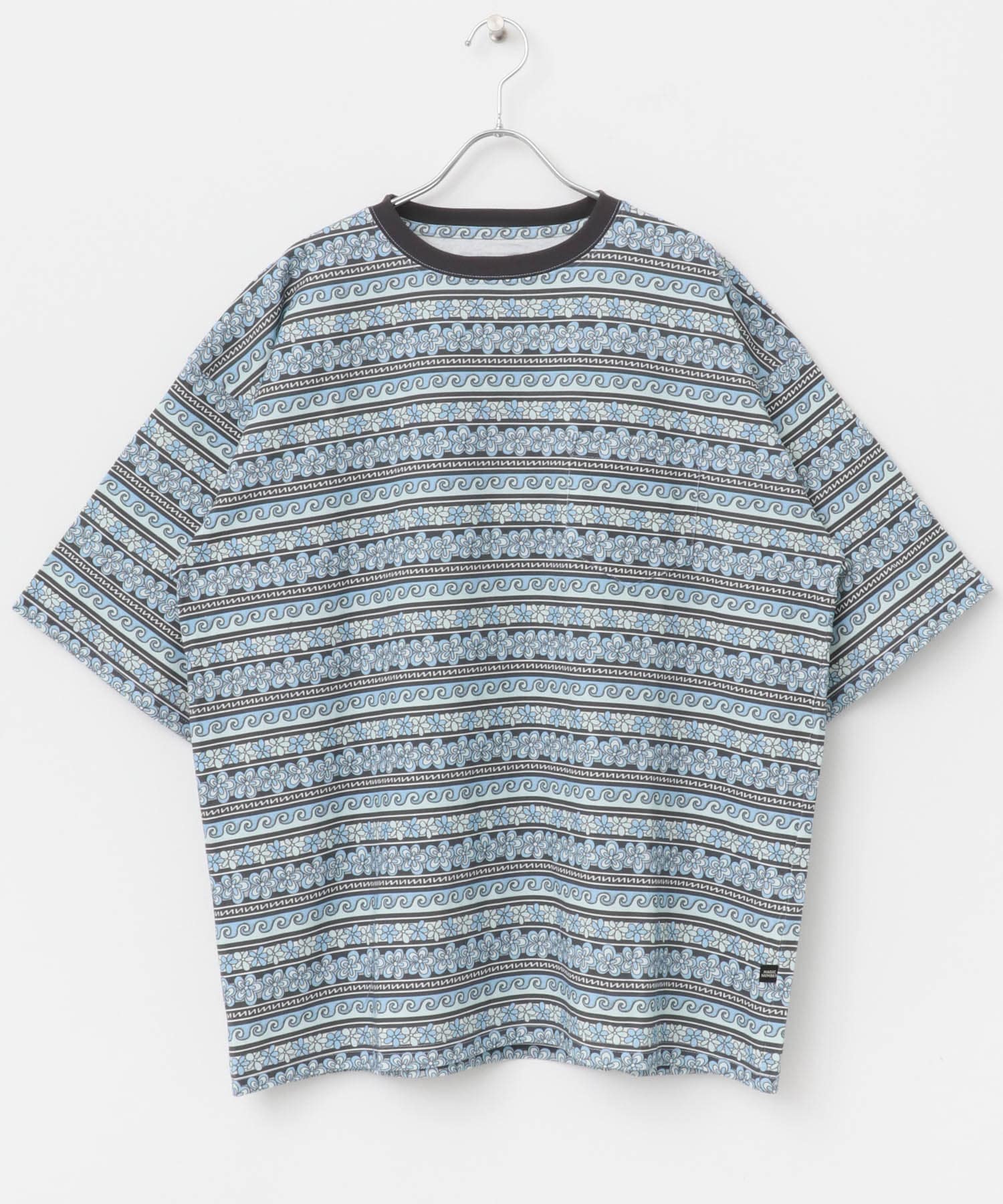 MAGIC NUMBER　FLOWER BORDER T-SHIRTS BLUE M