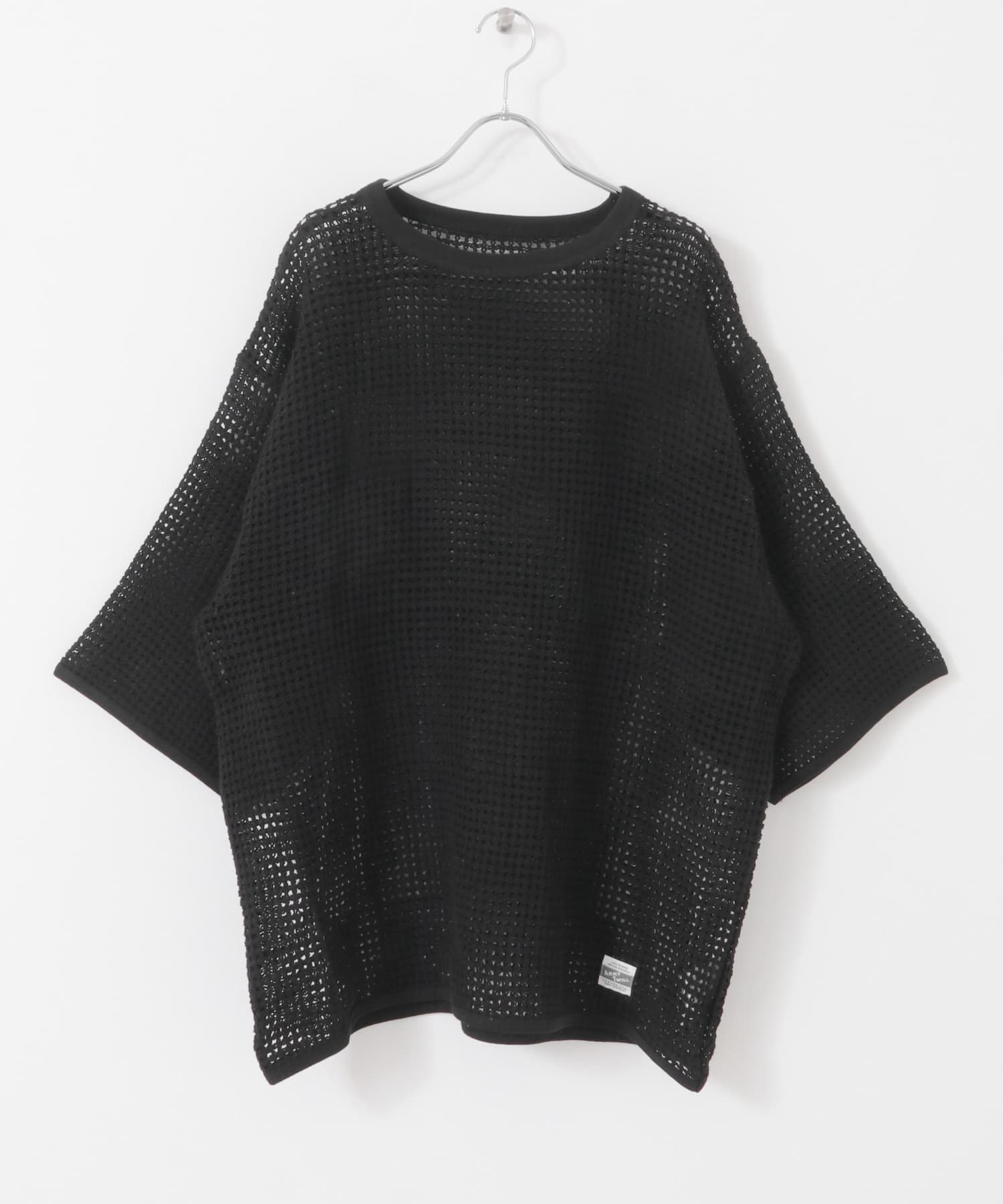 ARMY TWILL　Cotton Mesh T-shirts BLACK S