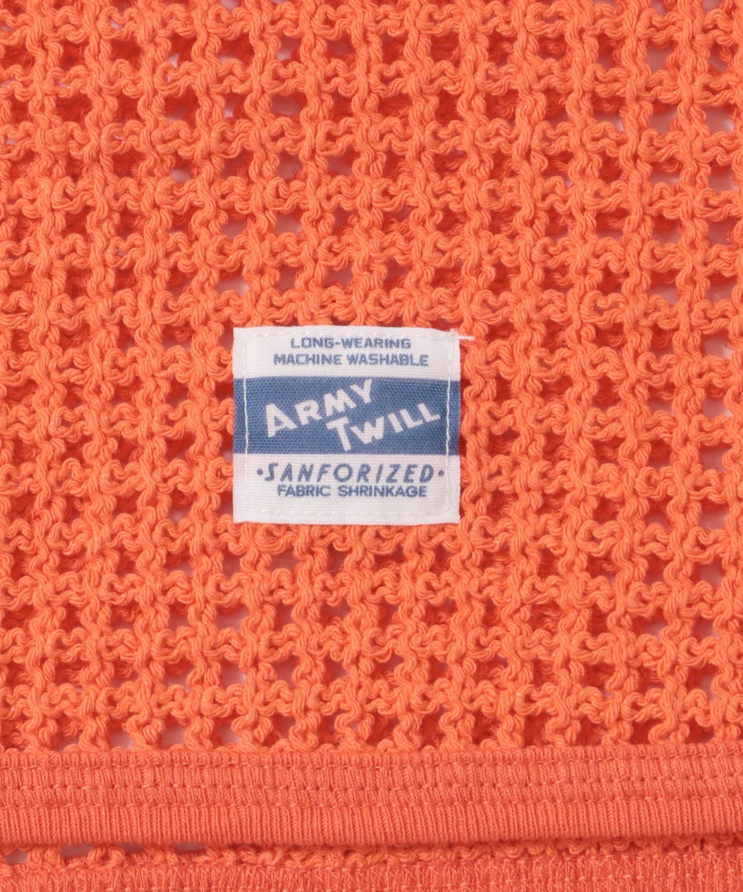 ARMY TWILL　Cotton Mesh Shirts ORANGE S