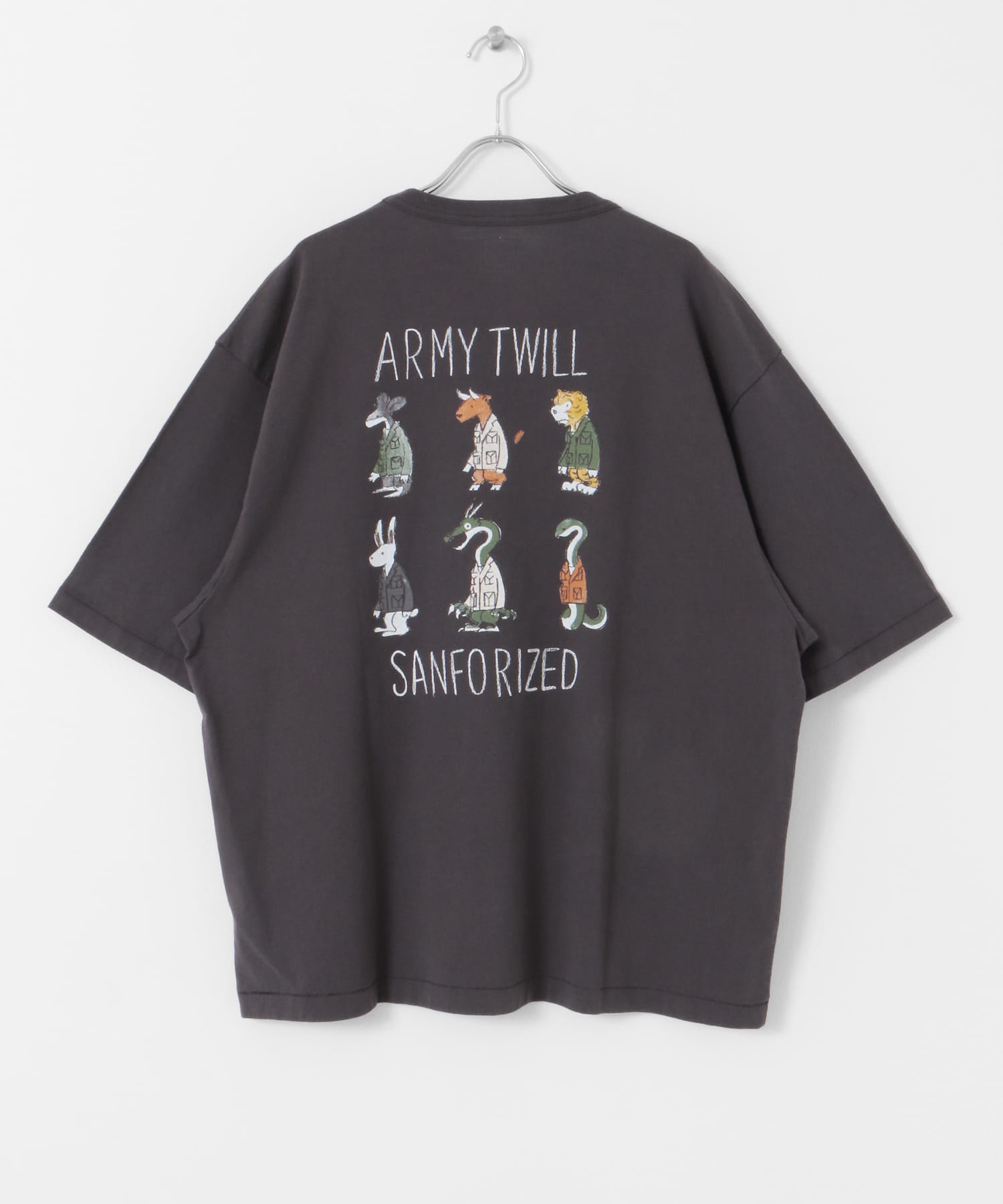 『別注』ARMY TWILL×Sonny Label　Print T-shirts A.CHARCOAL M