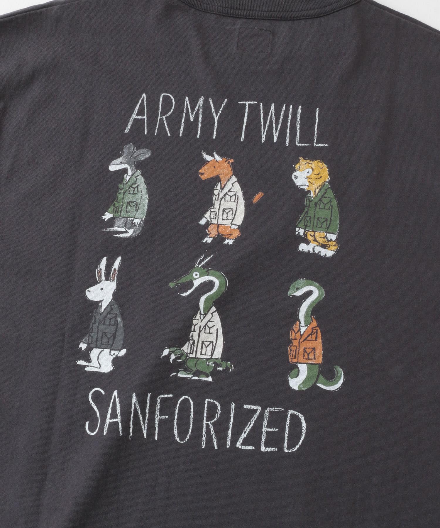 『別注』ARMY TWILL×Sonny Label　Print T-shirts A.CHARCOAL M