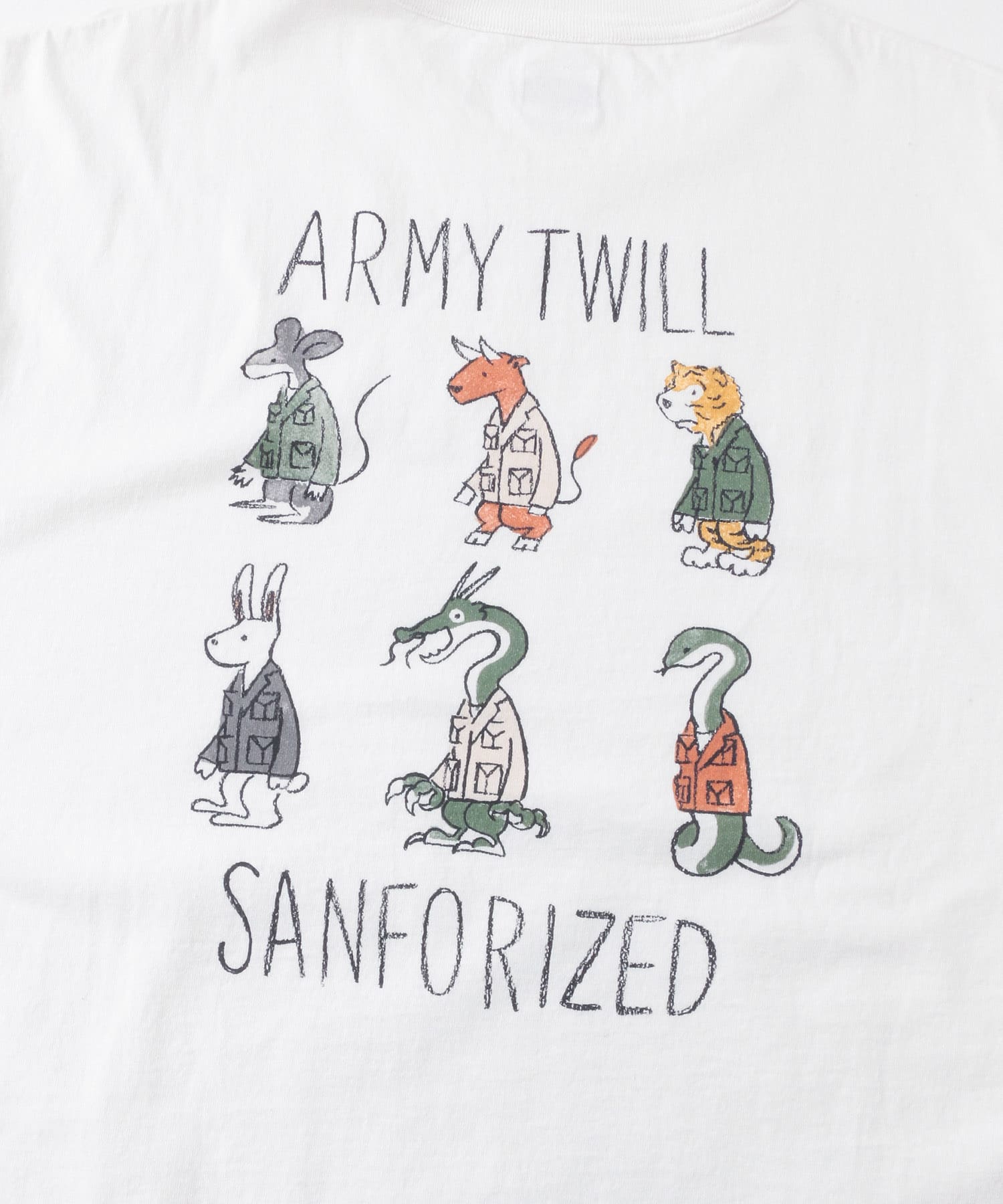 『別注』ARMY TWILL×Sonny Label　Print T-shirts A.WHITE M