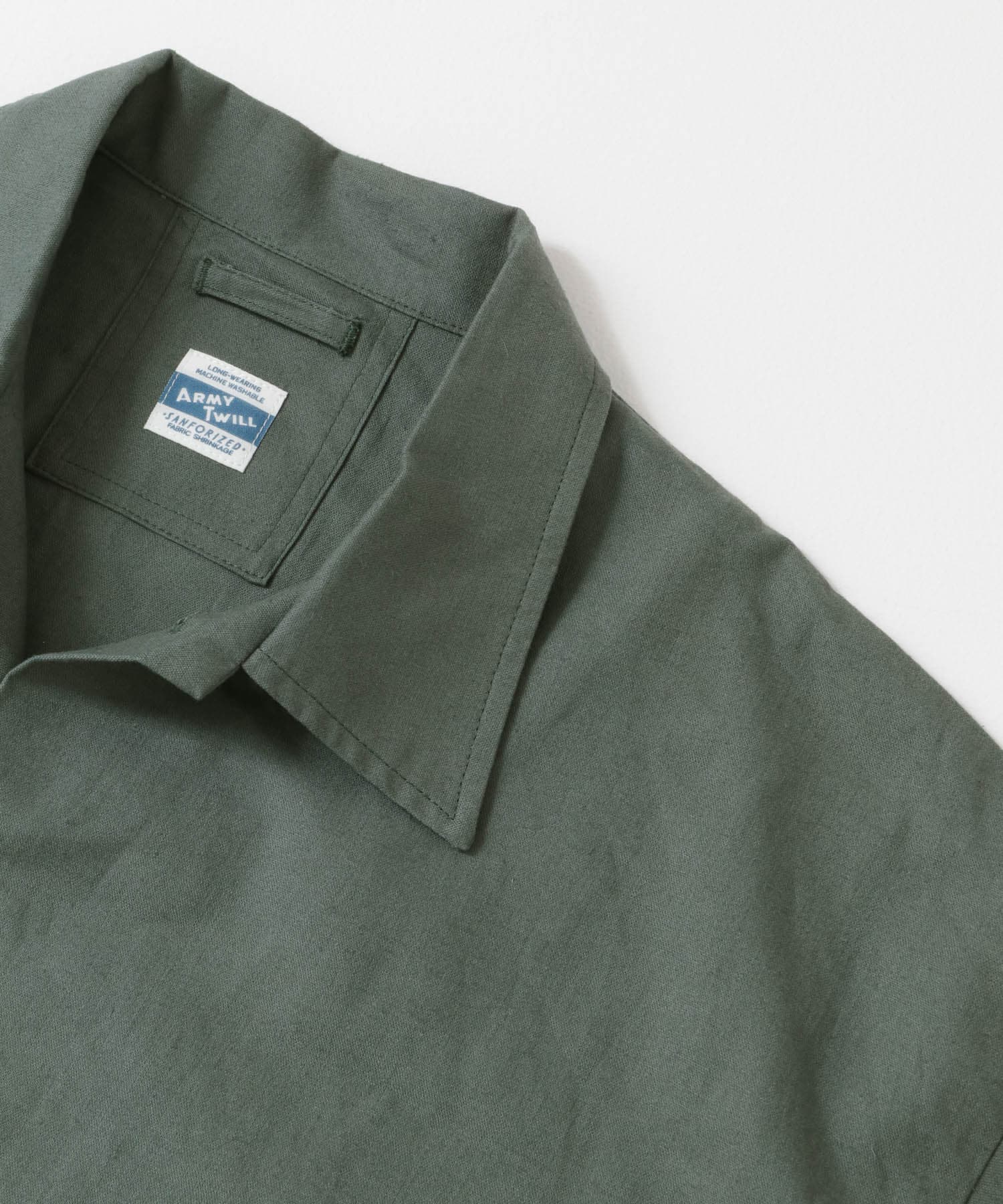 ARMY TWILL　Cotton Linen Slab Shirts CHARCOAL S