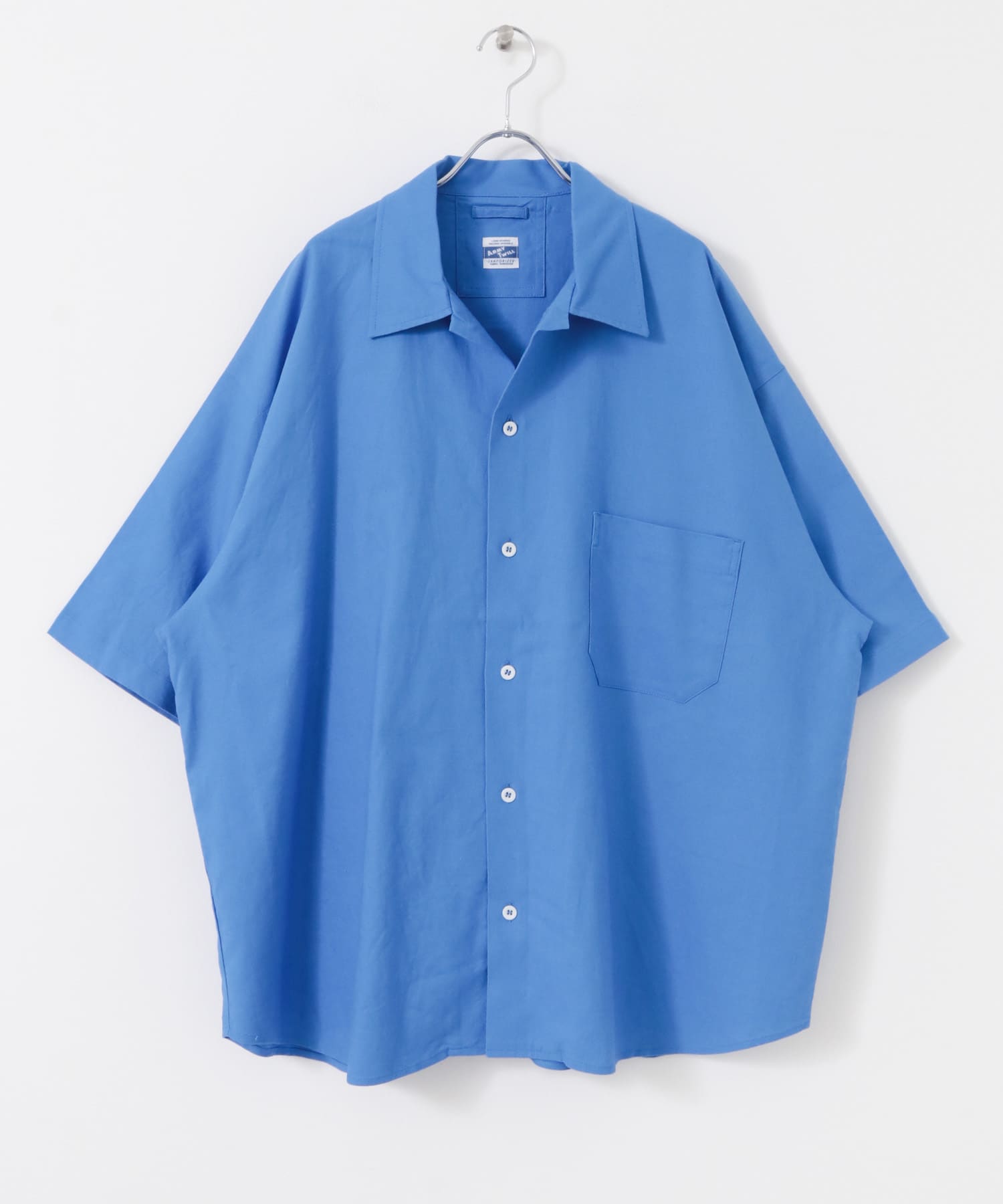 ARMY TWILL　Cotton Linen Slab Shirts BLUE S