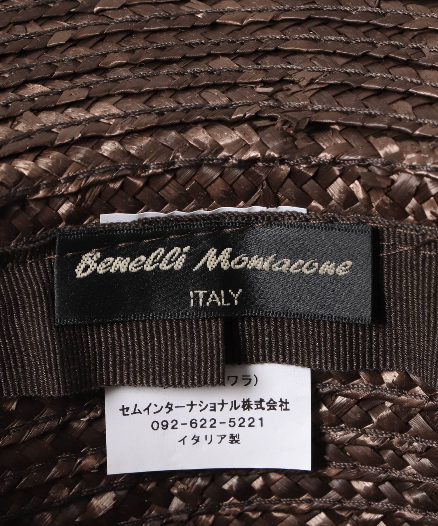 Benelli Montacone　リボンハット BROWN FREE