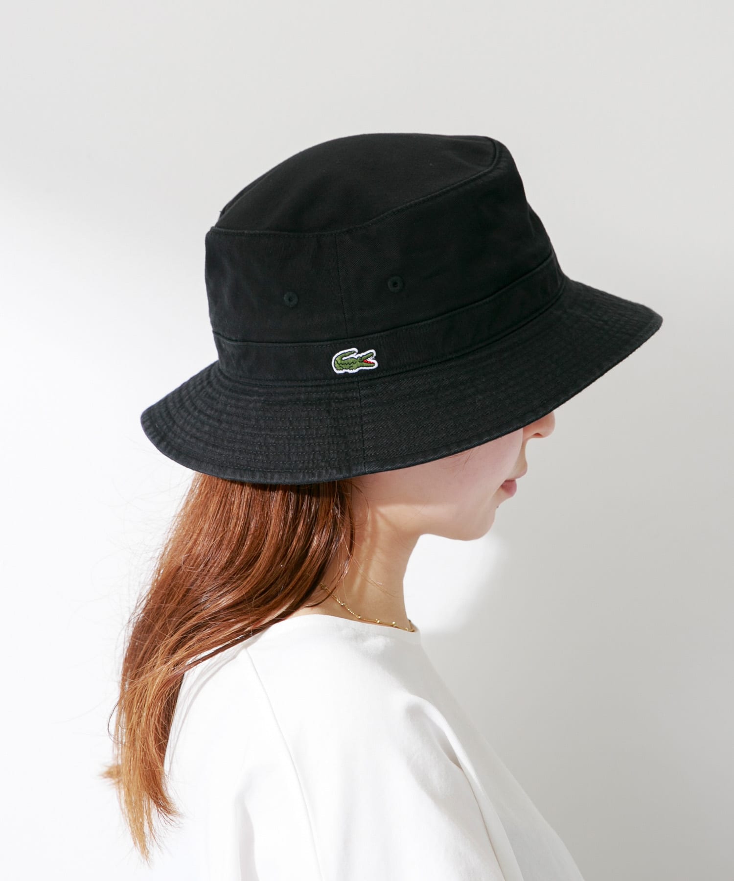 LACOSTE　バケットハット NOIR FREE