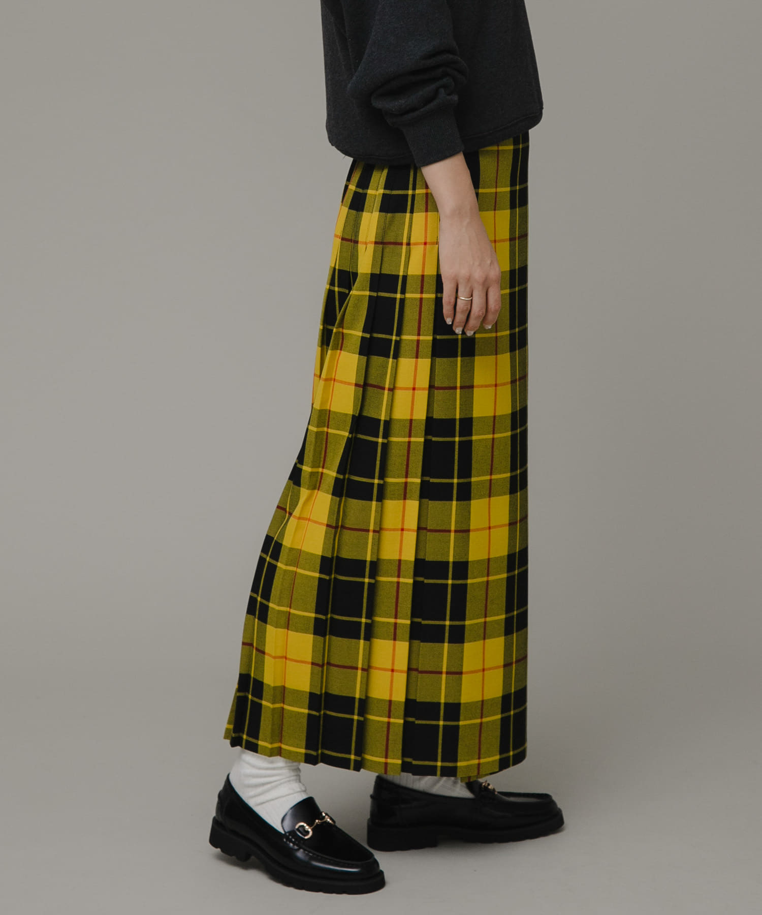 別注』GLEN FYNE×Sonny Label チェックスカート(26 イエロー