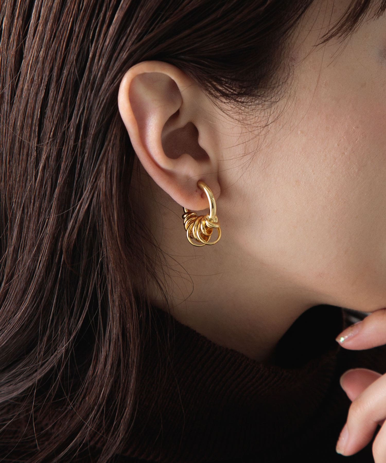 Lapuis　Coil Around イヤリング ゴールド one