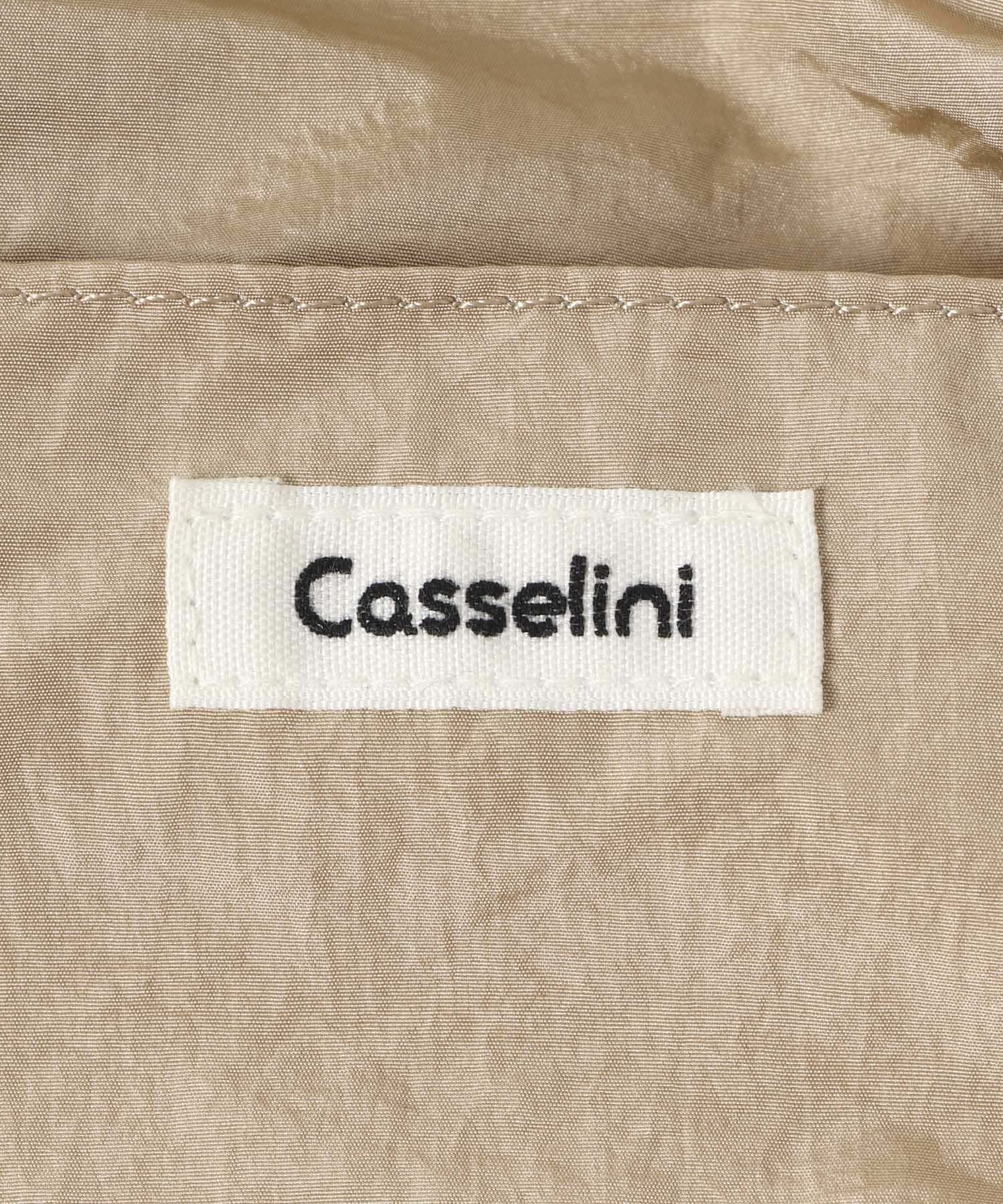 Casselini　スクエアギャザーショルダーバッグ ベージュ one