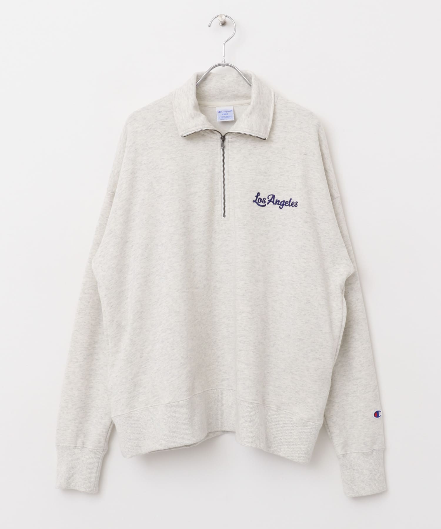 『別注』Champion×Sonny Label　ハーフジップ裏毛スウェット オートミール FREE