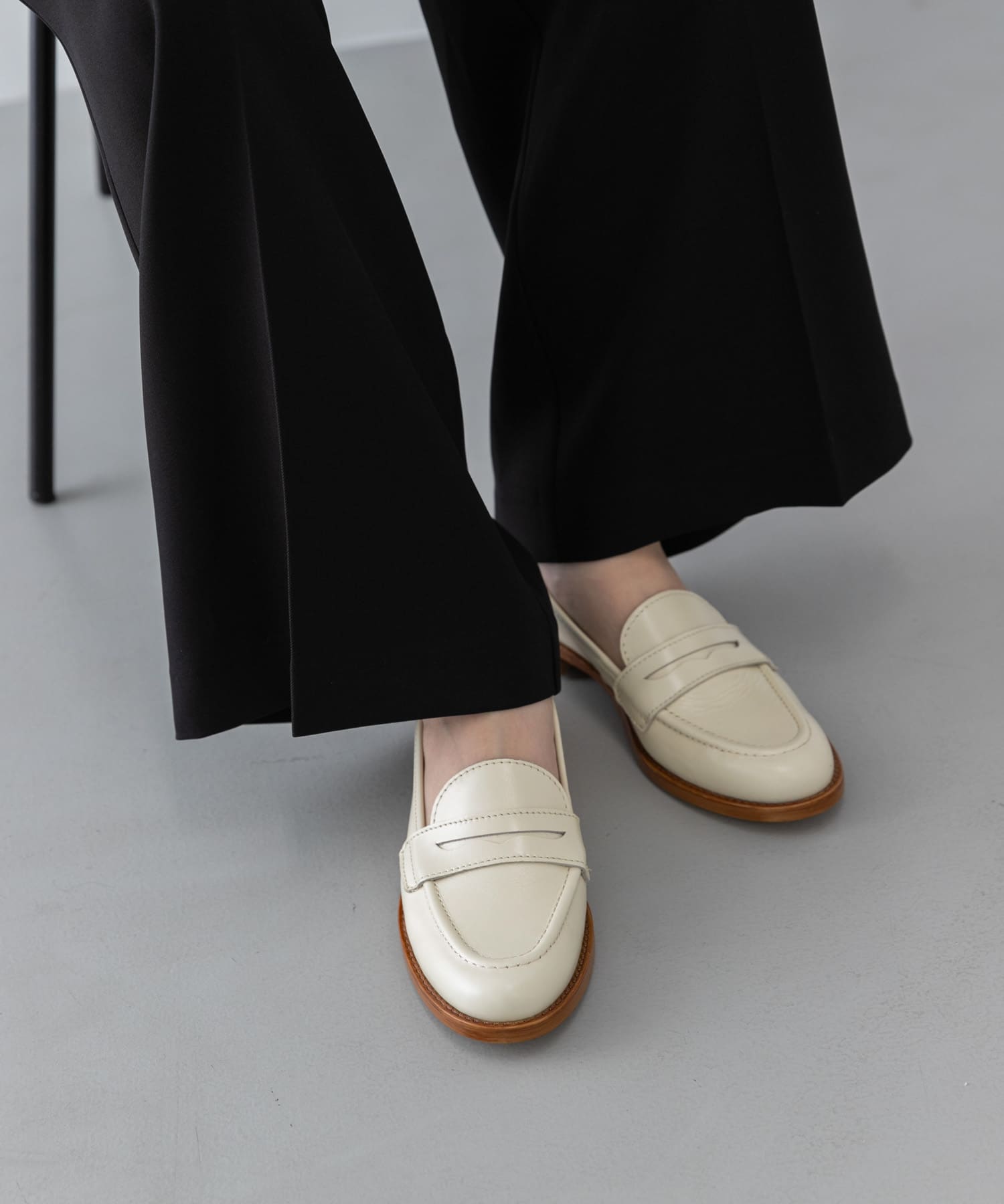 ENESS　レザーローファー BEIGE 37