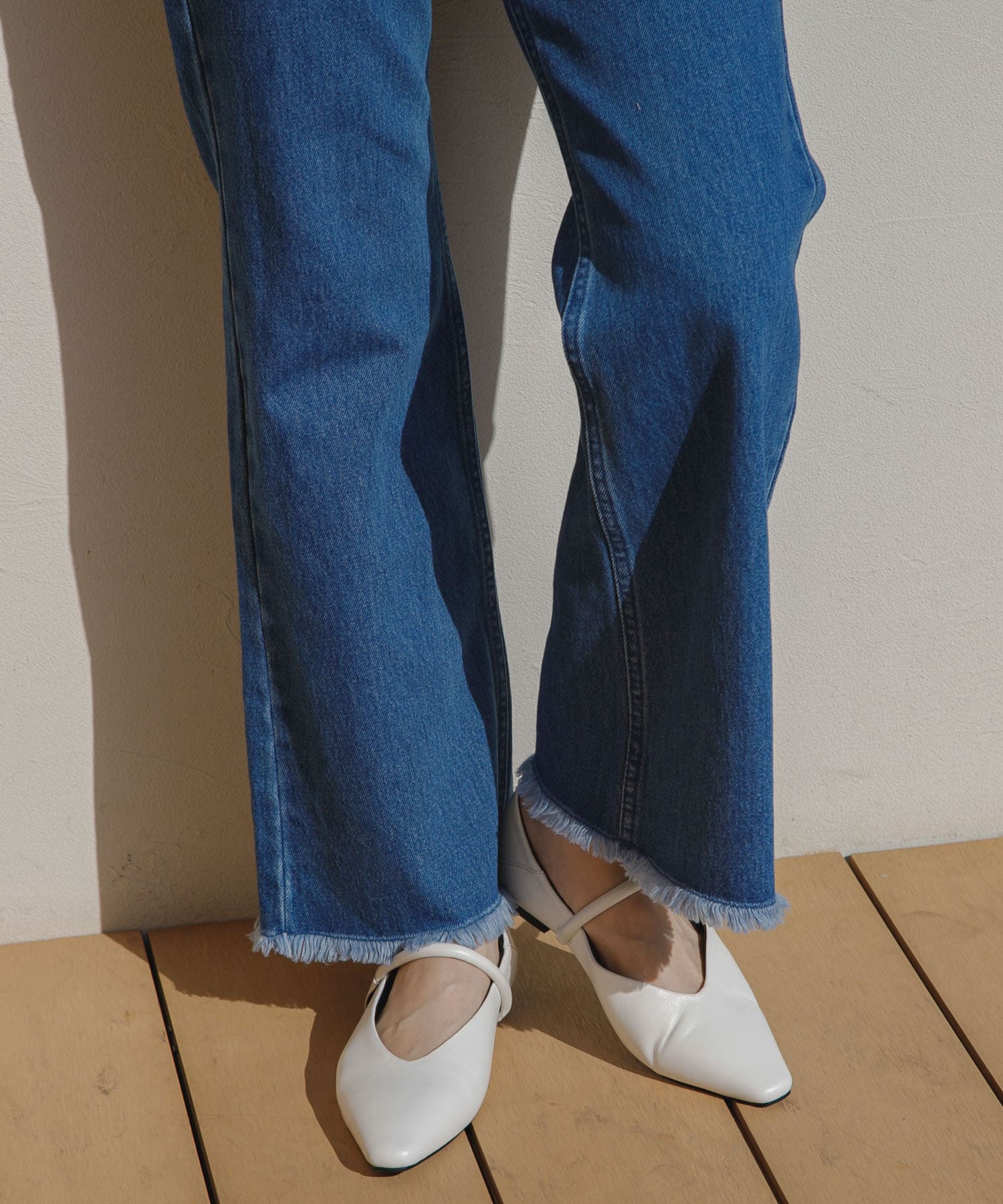 REMME　ストラップフラットシューズ WHITE 37
