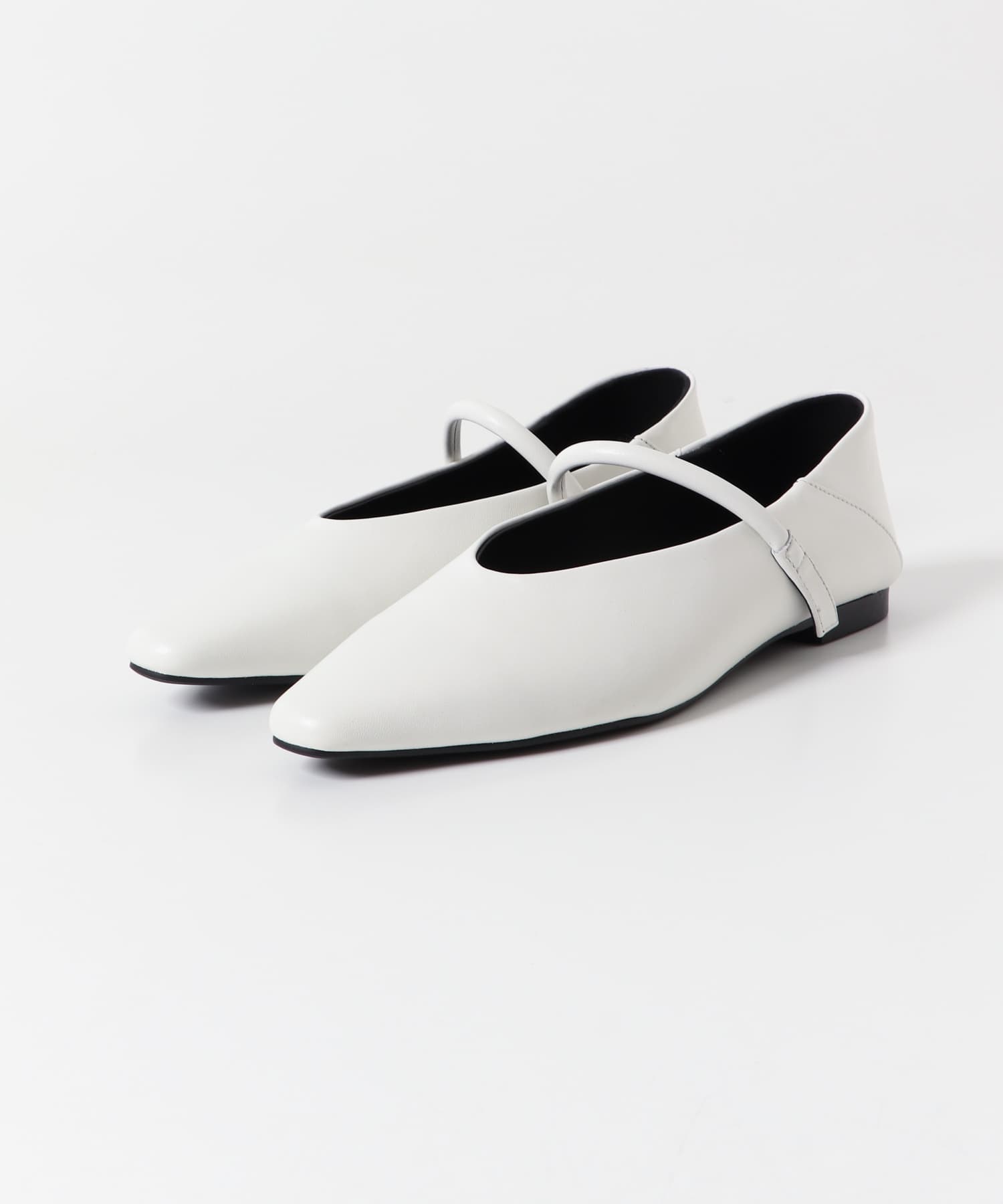 REMME ストラップフラットシューズ(37 WHITE): シューズ｜URBAN