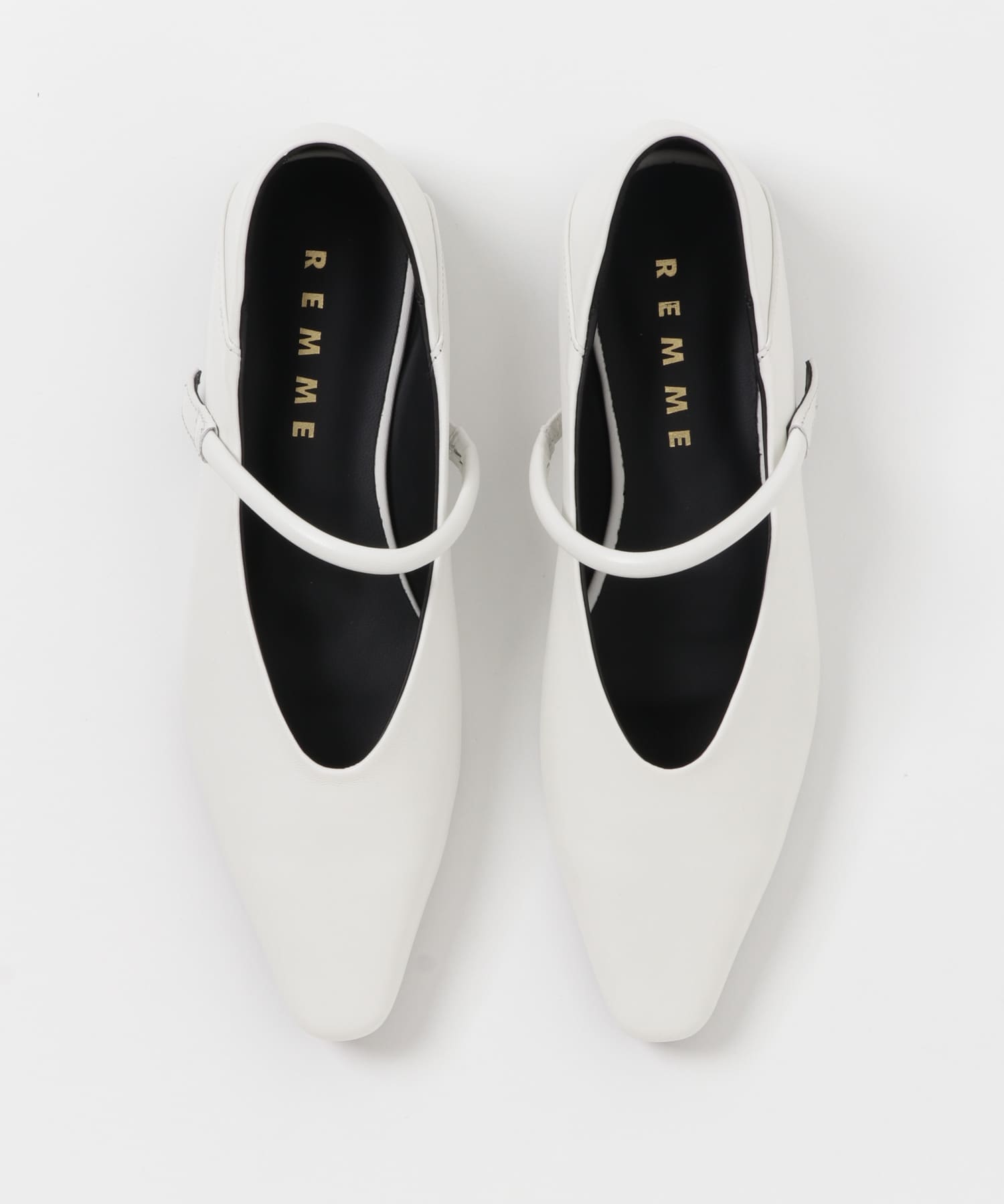 REMME ストラップフラットシューズ(37 WHITE): シューズ｜URBAN
