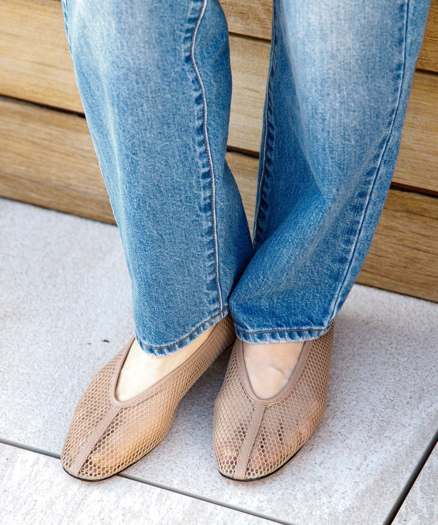REMME　メッシュフラットシューズ BEIGE 37