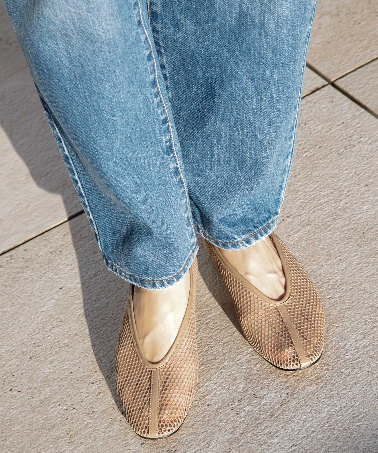 REMME　メッシュフラットシューズ BEIGE 37