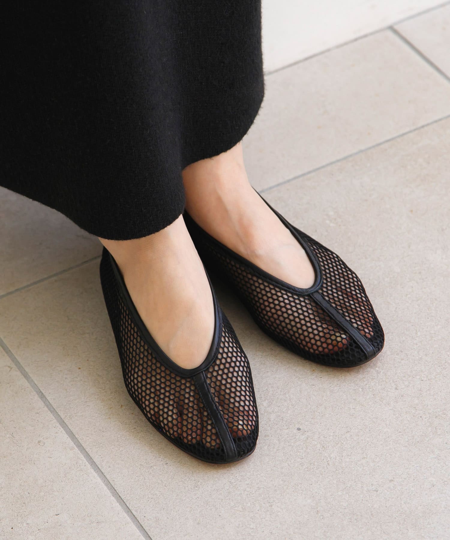 REMME　メッシュフラットシューズ BLACK 37
