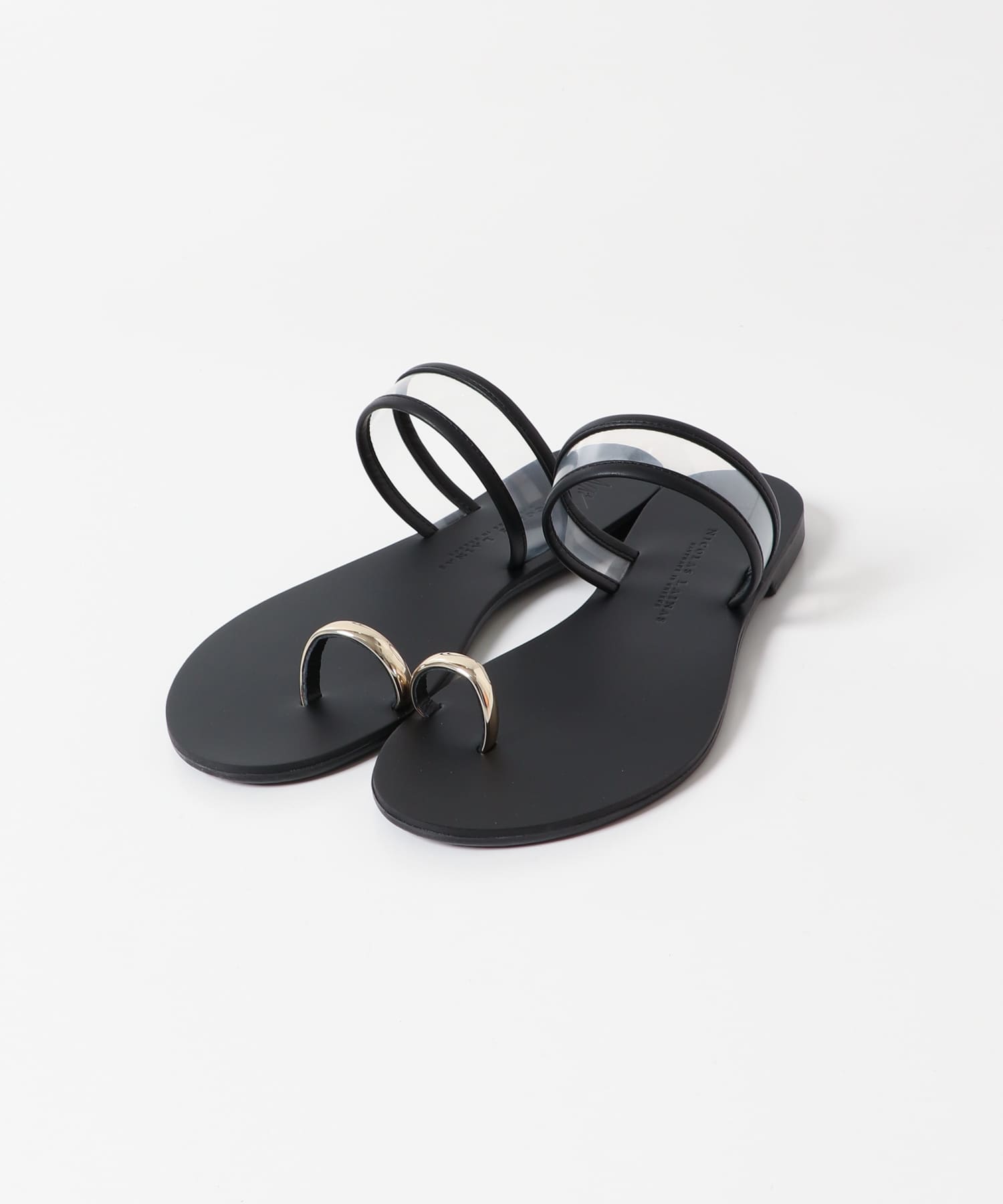 NICOLAS LAINAS　サムリングクリアサンダル GOLDCLEAR 37