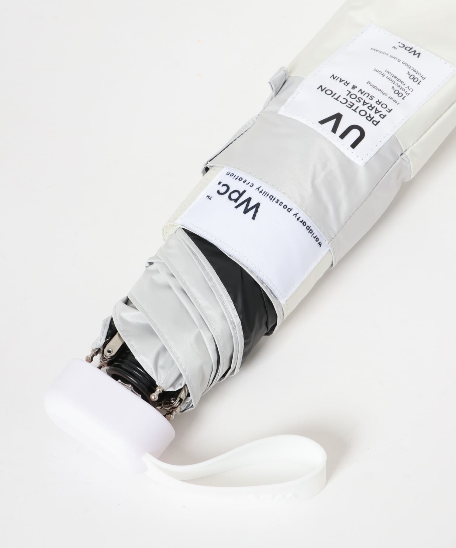 Wpc.　晴雨兼用パッチワークタイニー オフ×グレー one