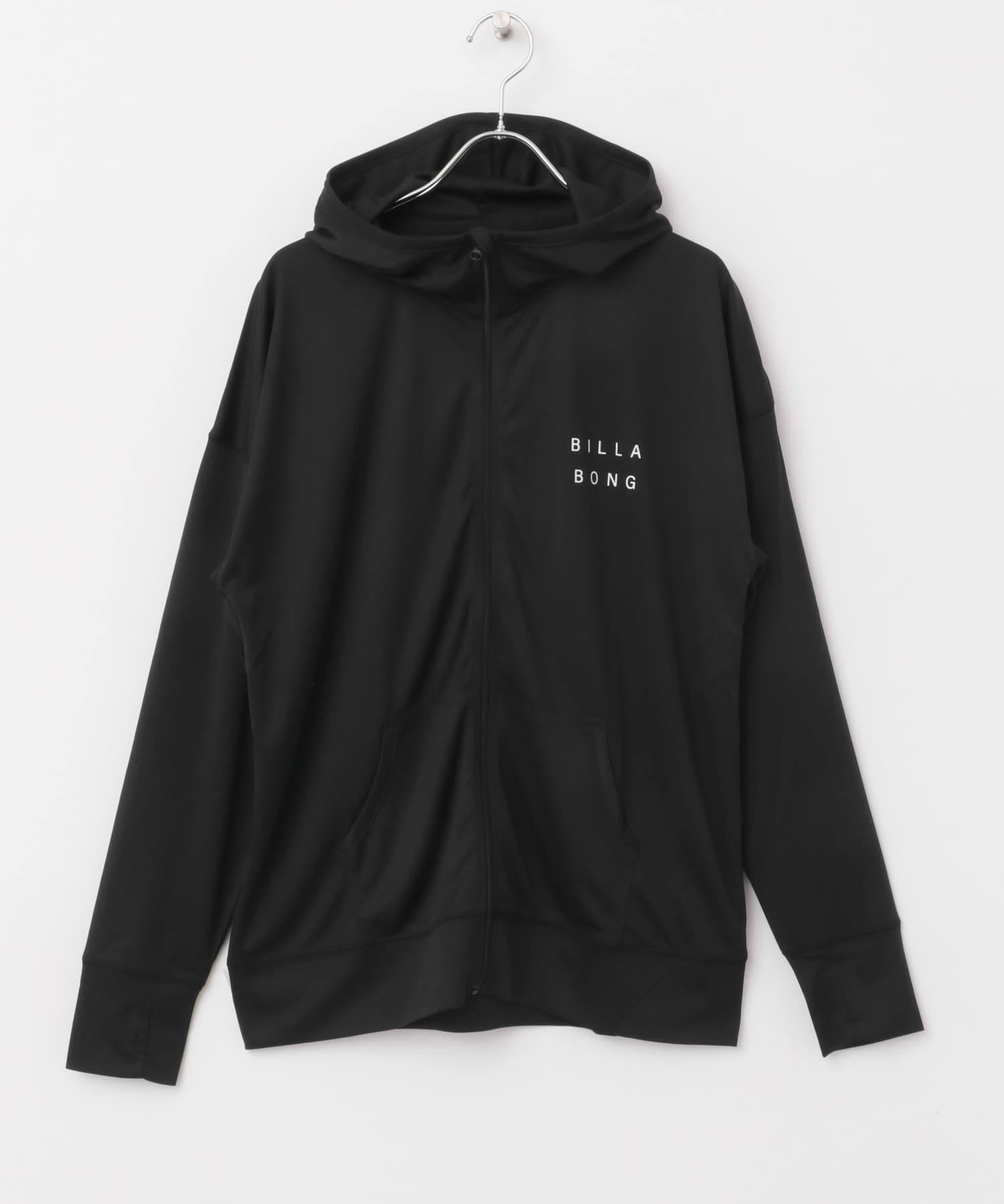 BILLABONG　ZIPUP HOODED LOGO RASHGUARD BLK M