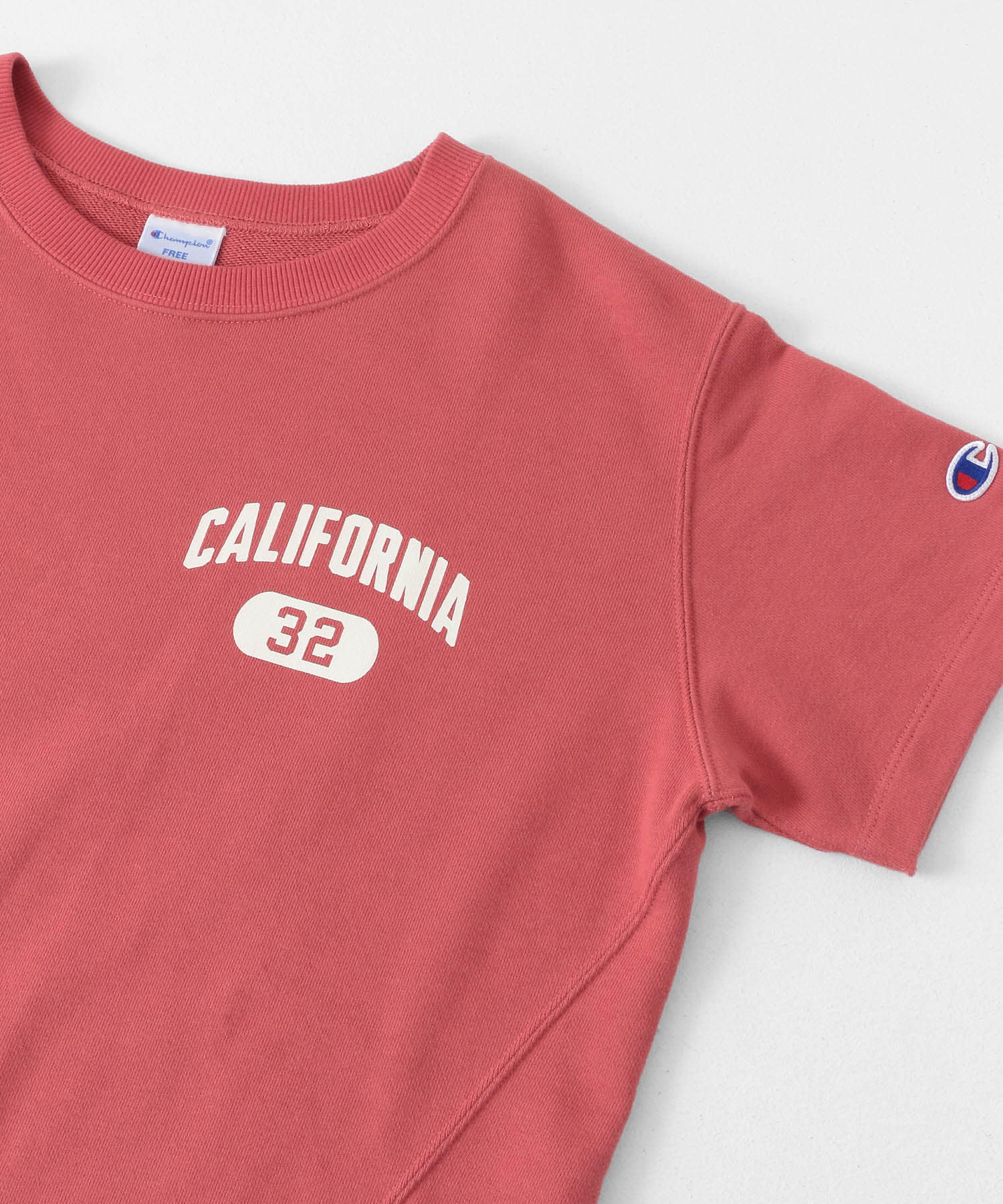 『別注』Champion×Sonny Label　ラウンドヘムスウェットTシャツ レッドブリック FREE