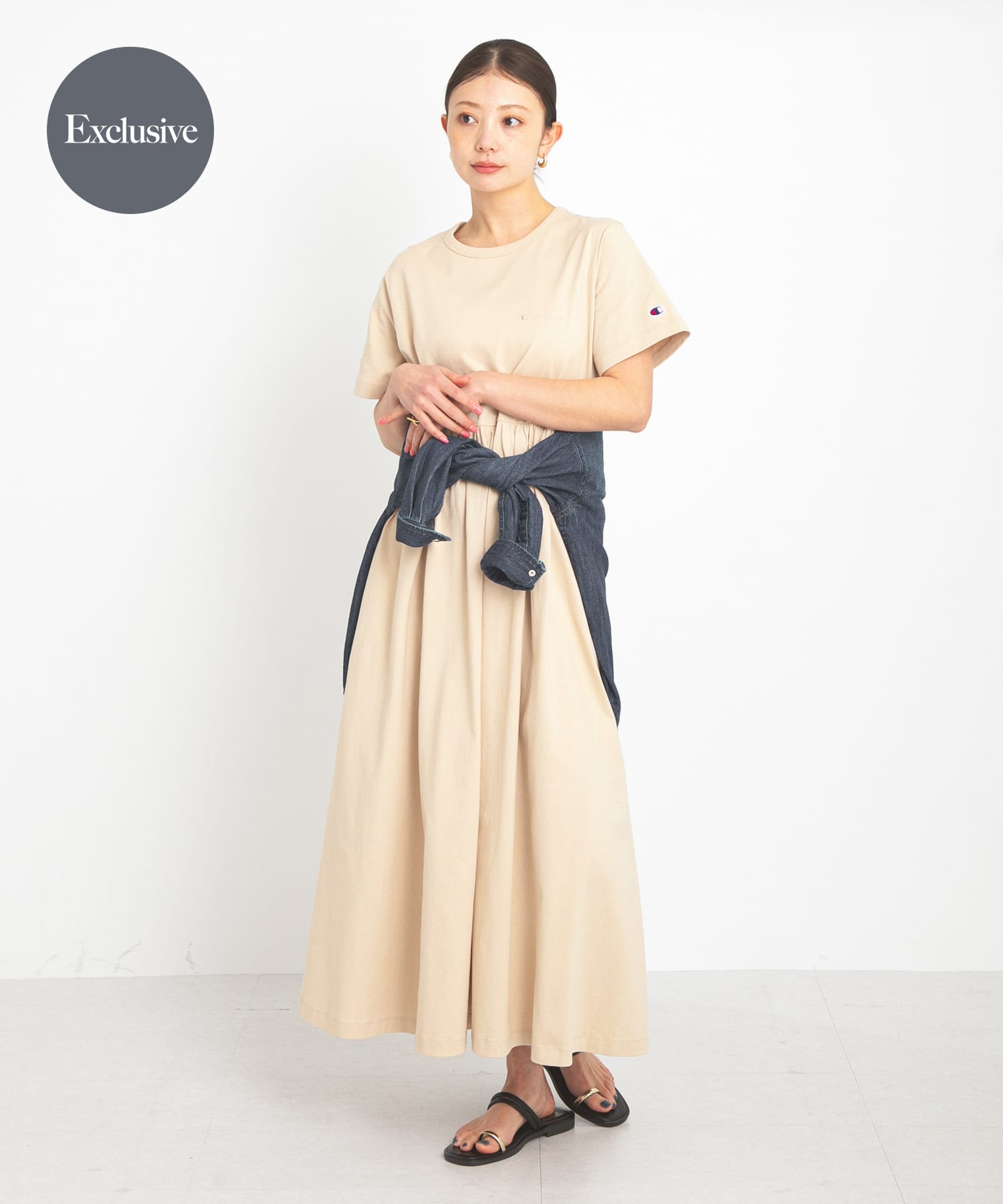 別注』Champion×Sonny Label ギャザーワンピース(FREE オフブラック