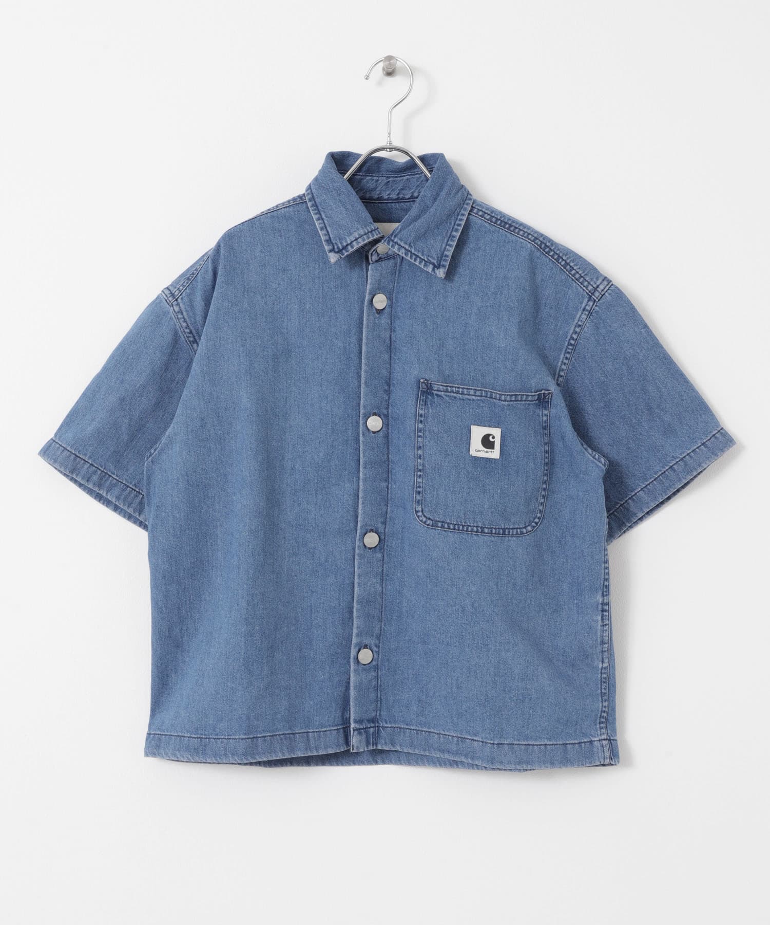 carhartt　W SHORT-SLEEVE LOVILIA SHIRTS s washed XS