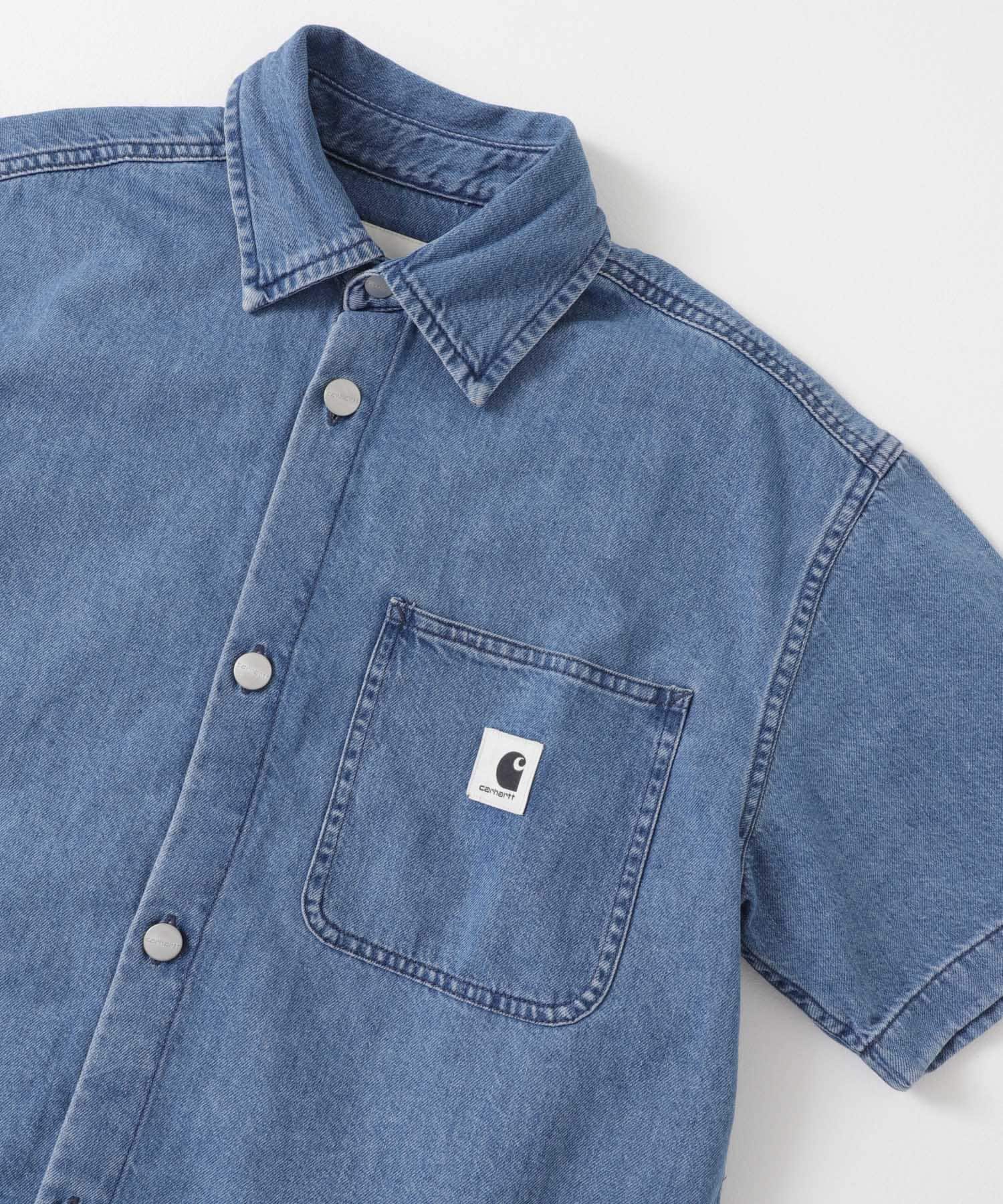 carhartt　W SHORT-SLEEVE LOVILIA SHIRTS s washed XS