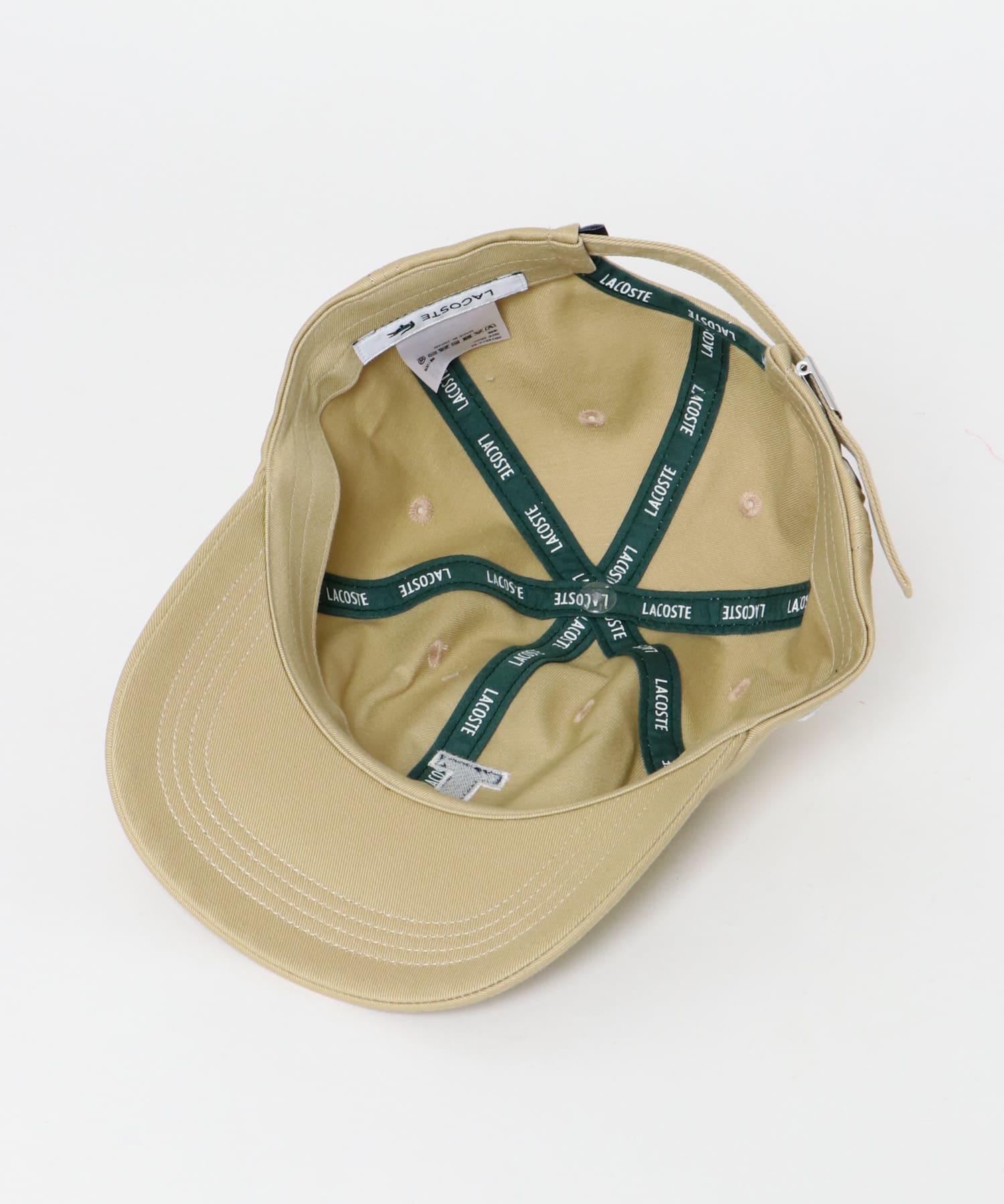 LACOSTE　Lキャップ BEIGE one