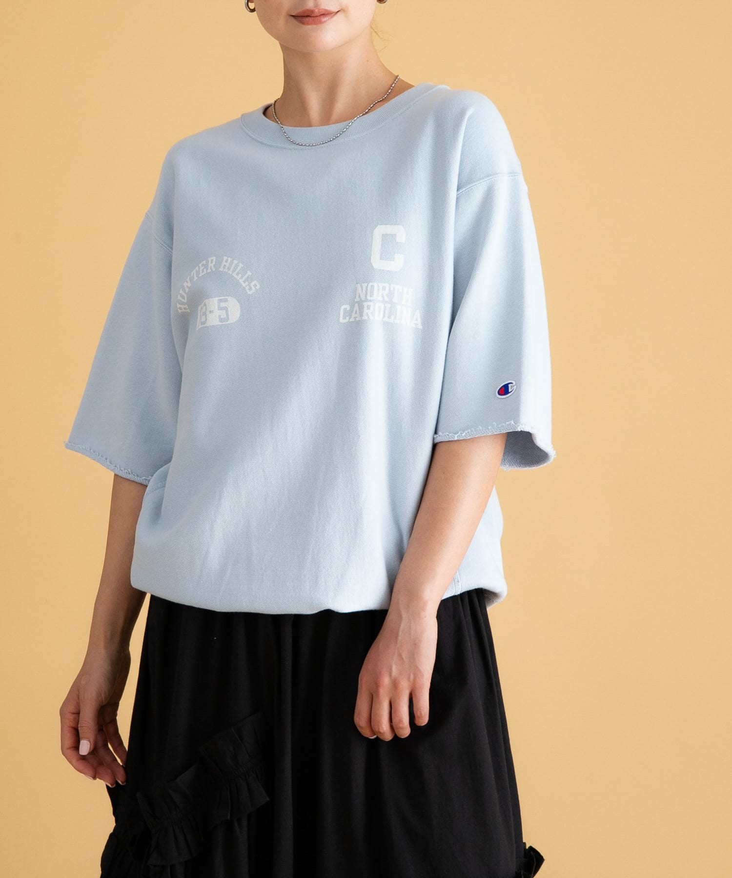 『別注』Champion×Sonny Label　リバースウィーブロゴスウェットTシャツ