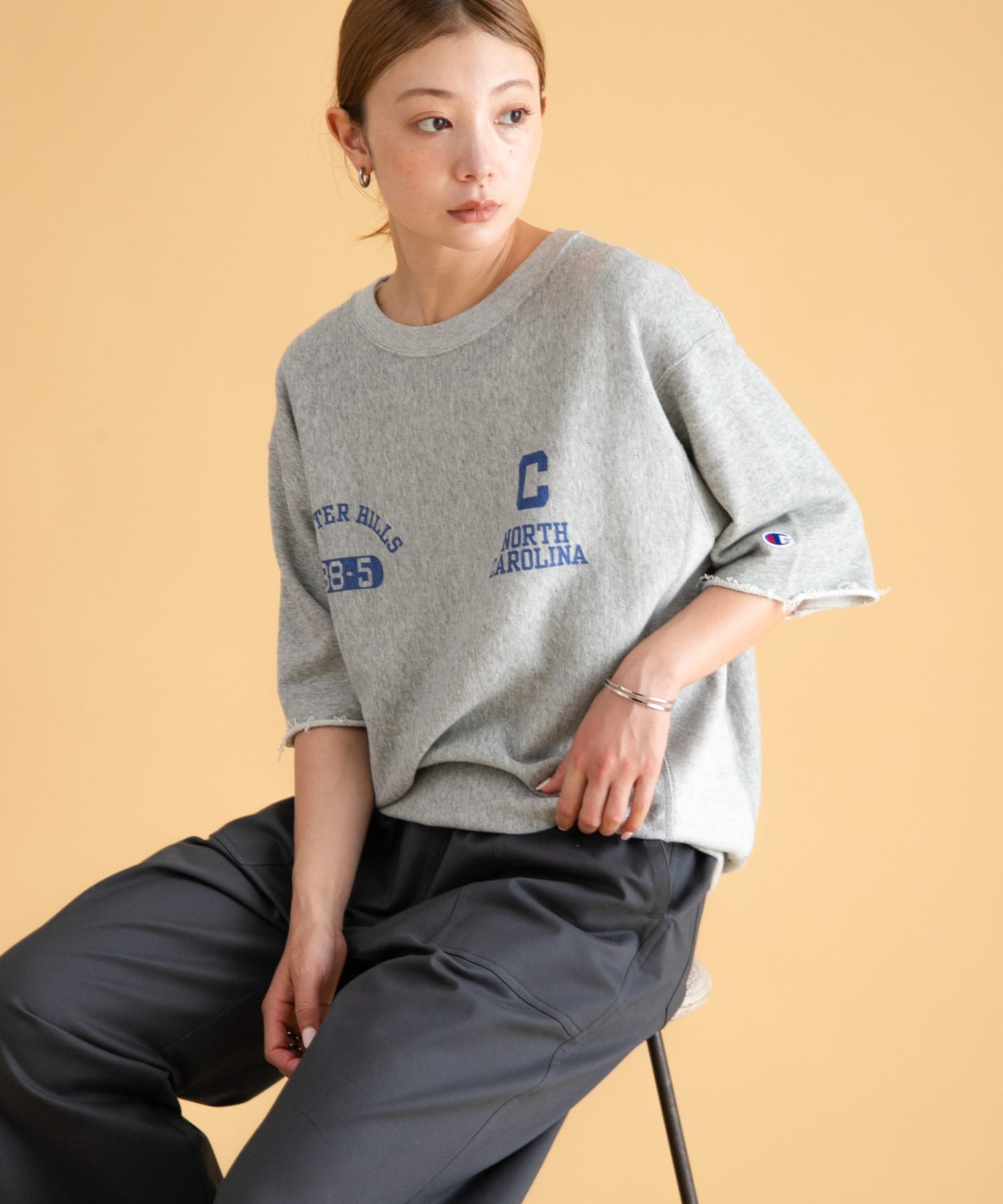 『別注』Champion×Sonny Label　リバースウィーブロゴスウェットTシャツ