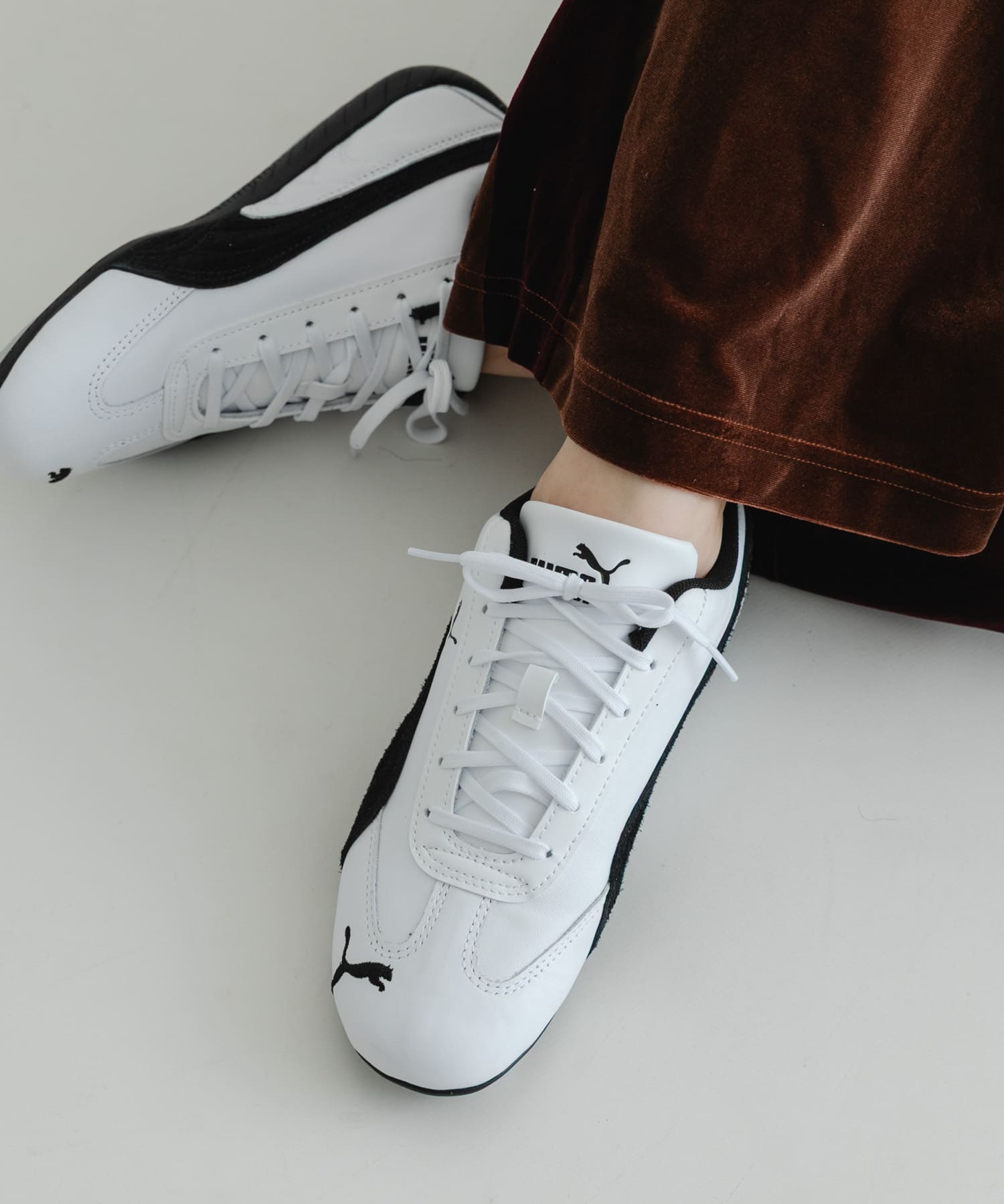 PUMA　SPEEDCAT LTHR PUMA WHITE 23