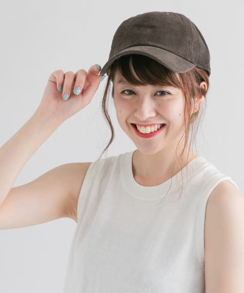 NEWHATTAN　CAP CORDUROY ダークブラウン one