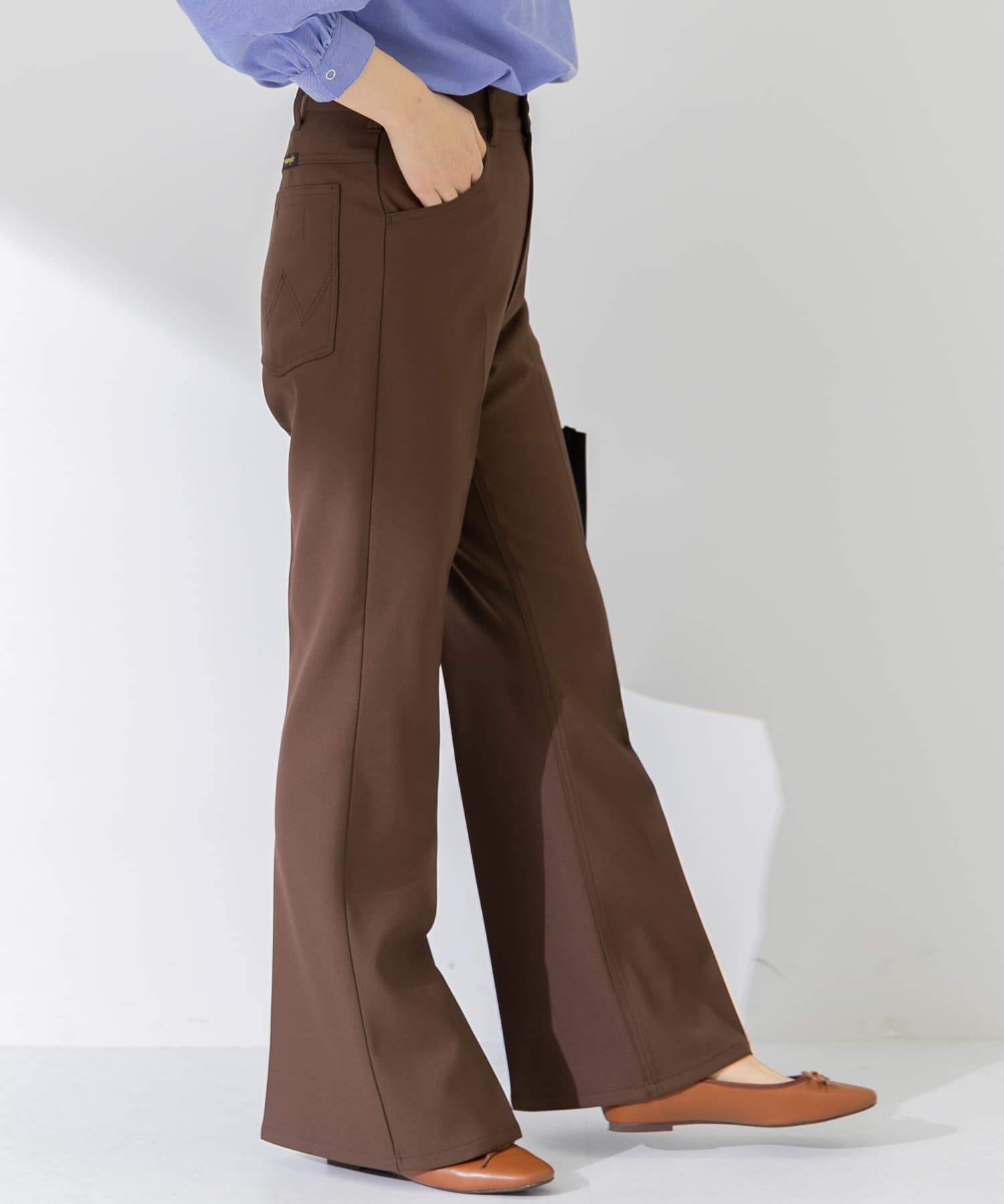 witnessvalley フレアパンツ 結論シリーズ】ニーハイフレアパンツ デニム［size SHORT/TALL