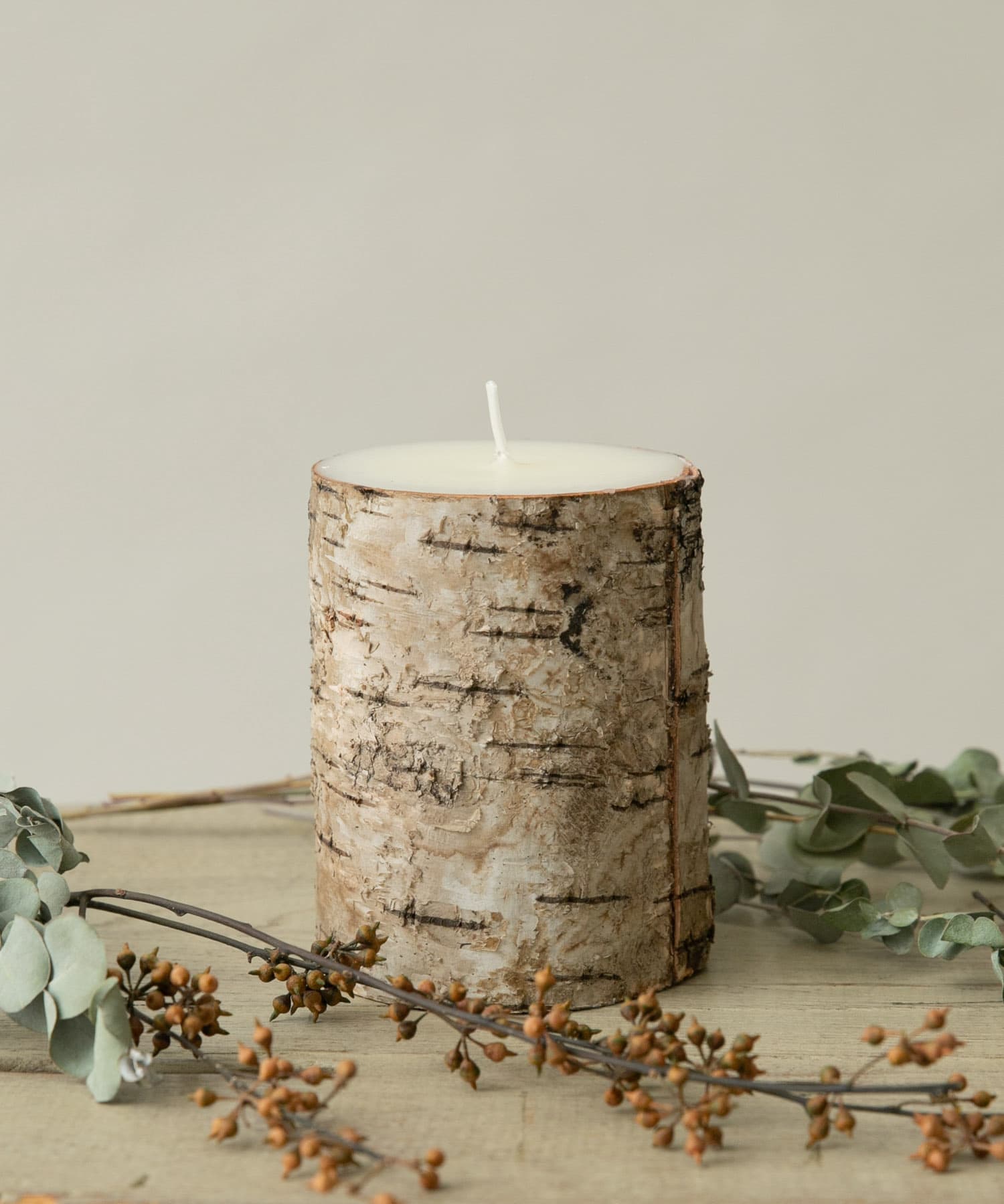 DULTON　Birch wood log candle wood one