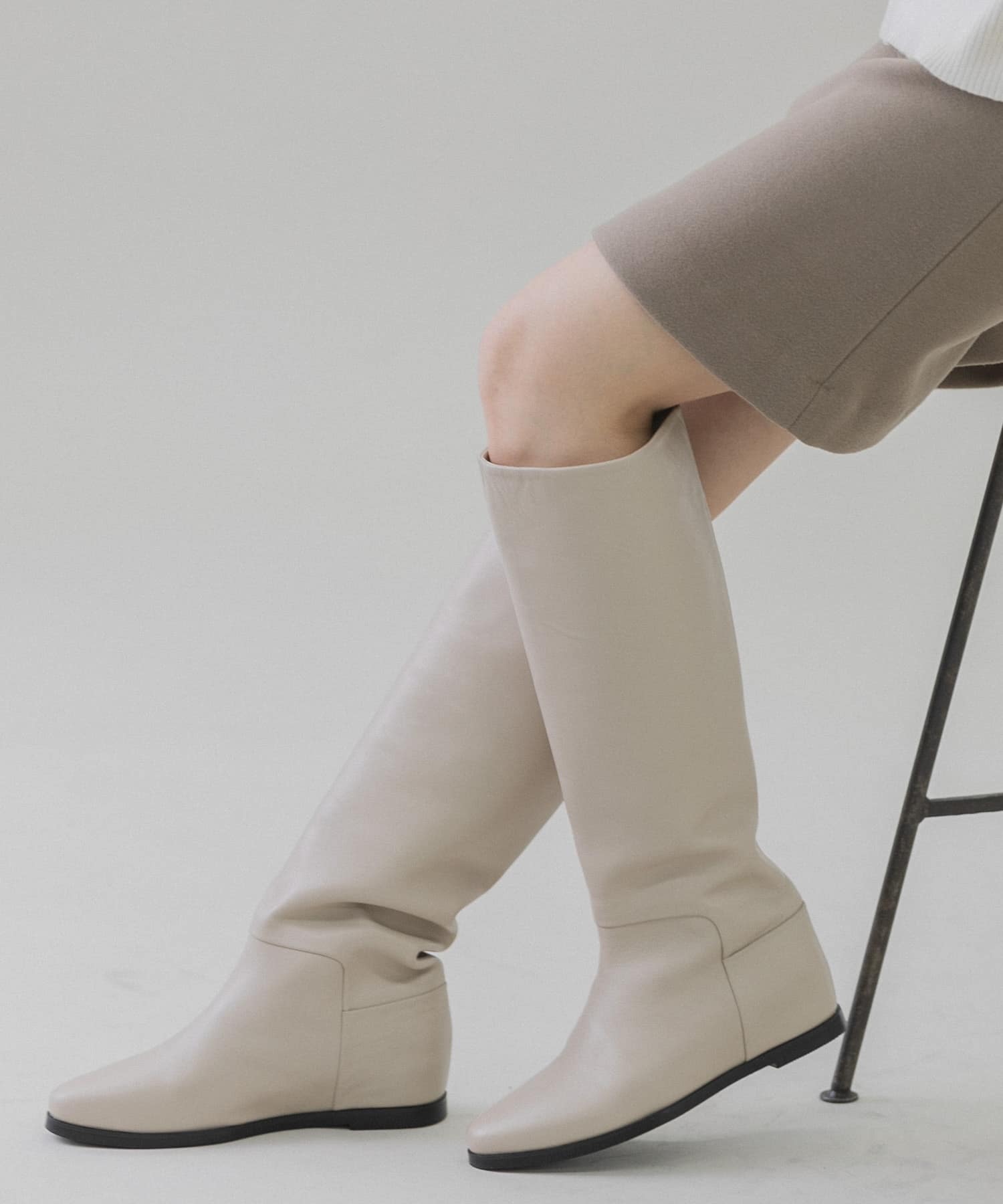 REMME　ロングブーツ BEIGE 37