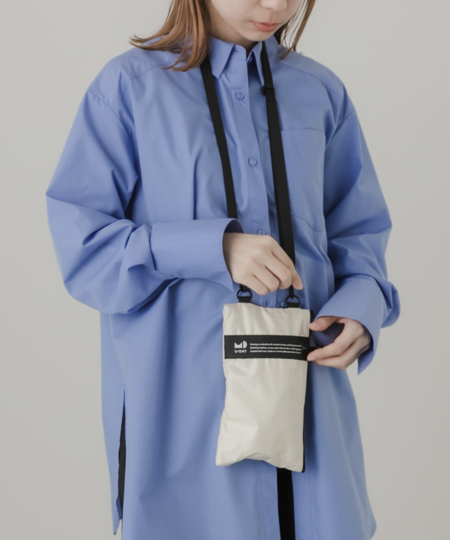 『晴雨兼用』because　マルチサコッシュ付きアンブレラ IVO FREE