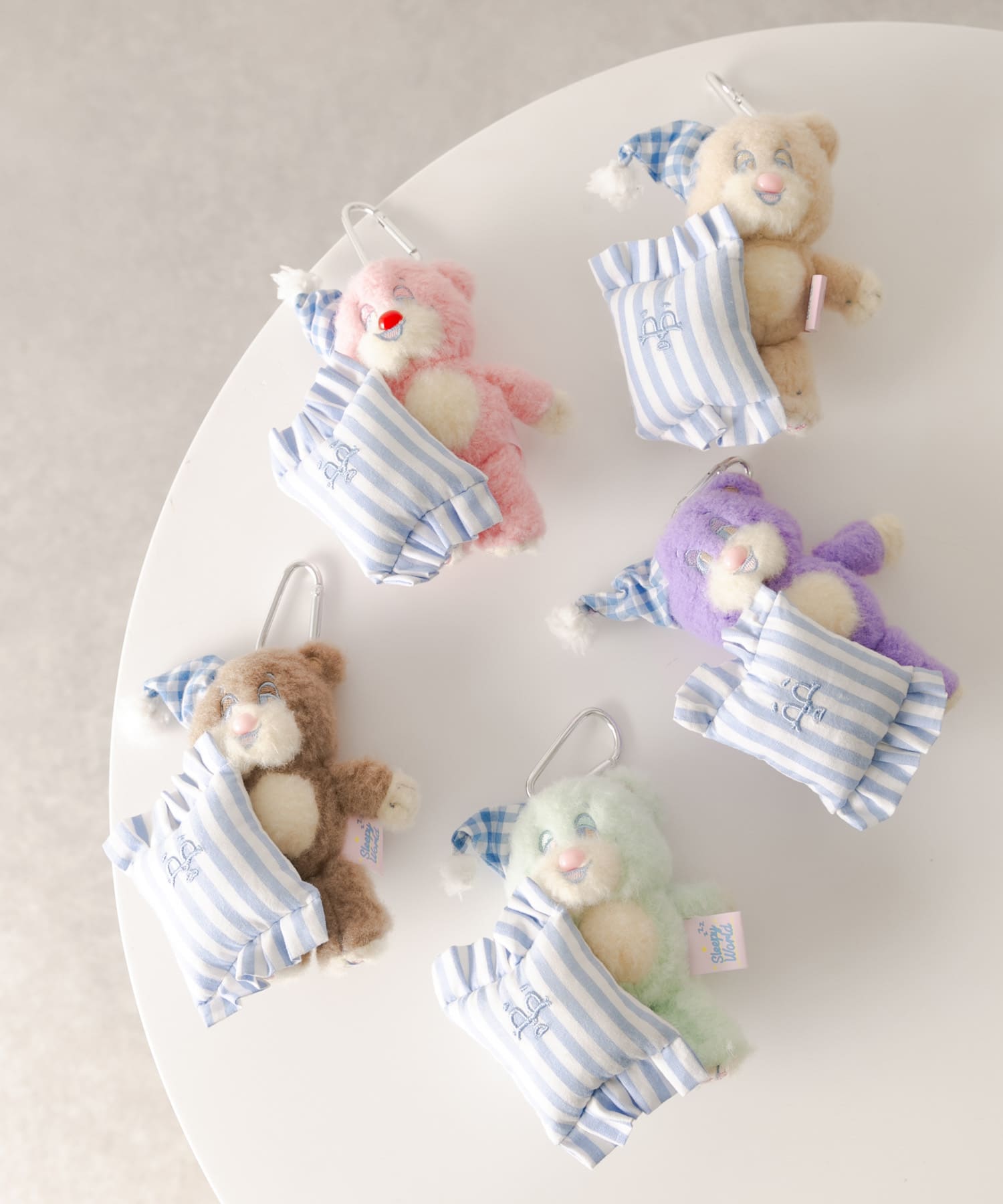 『WEB/一部店舗限定』NEONMOON　Sleepy Teddy Key Holder PNK -