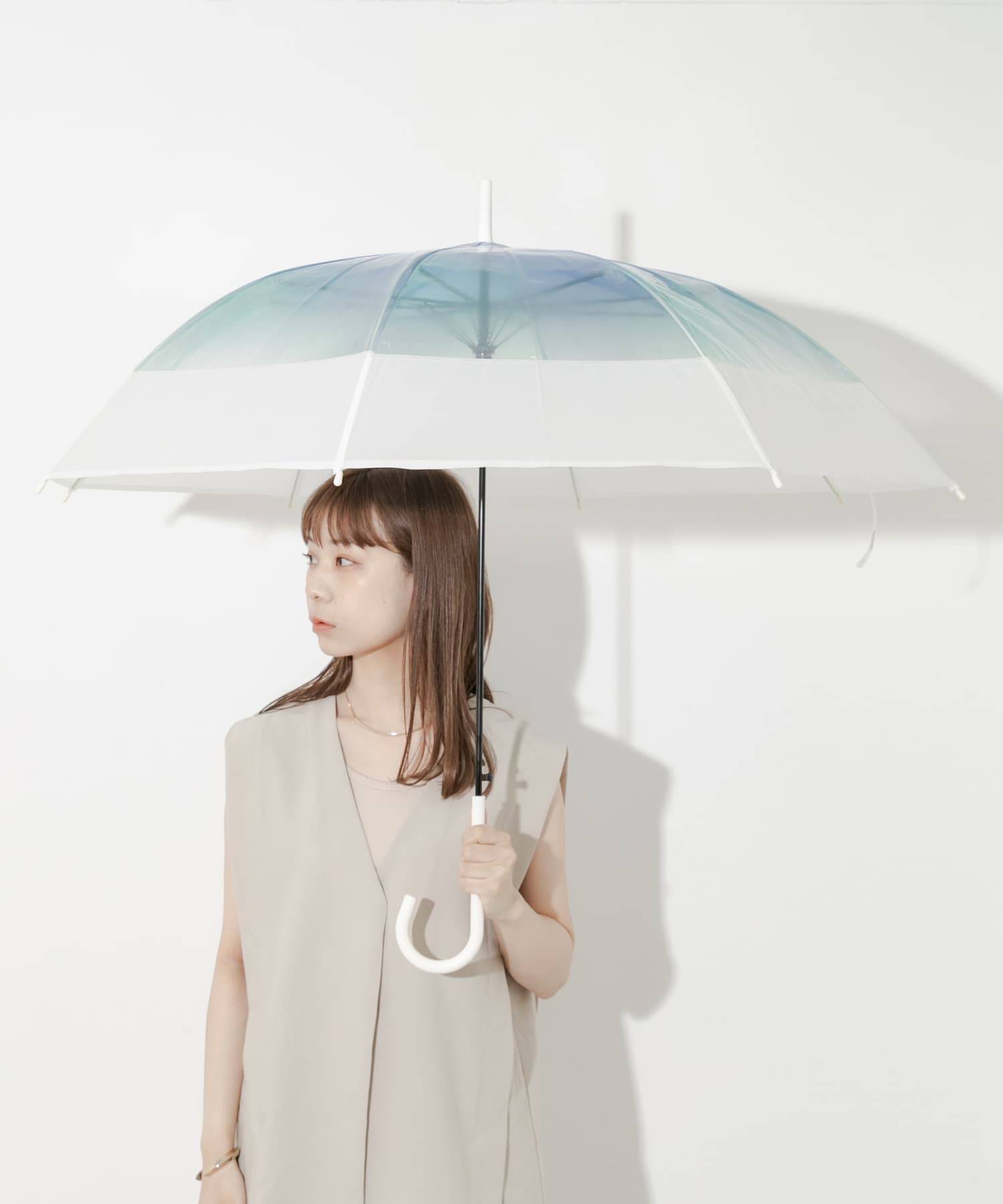 Wpc.　切り継ぎグラデーションアンブレラ BLU FREE