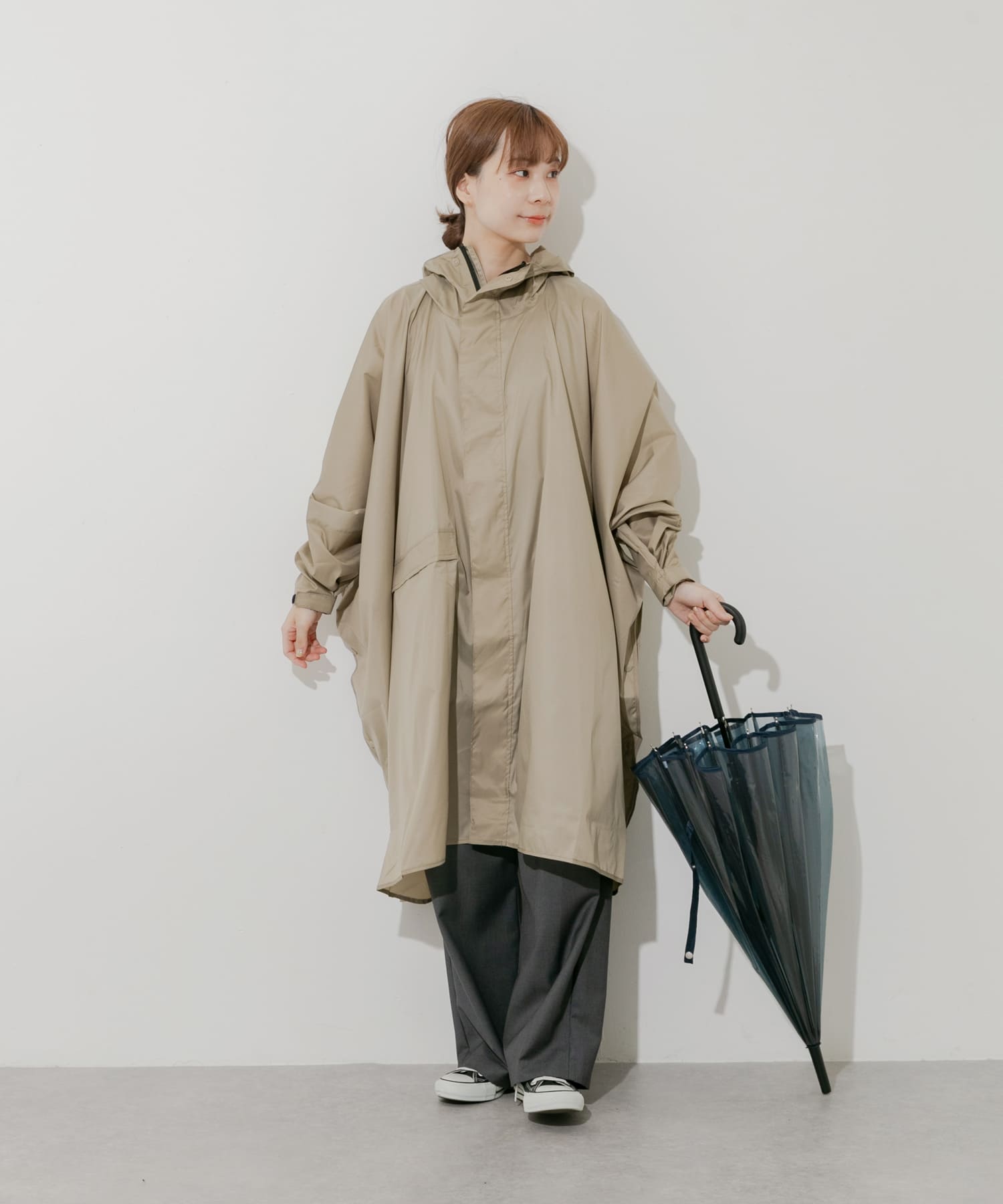 w.p.c　ユニセックス ウォーターリペレントポンチョ BEG one