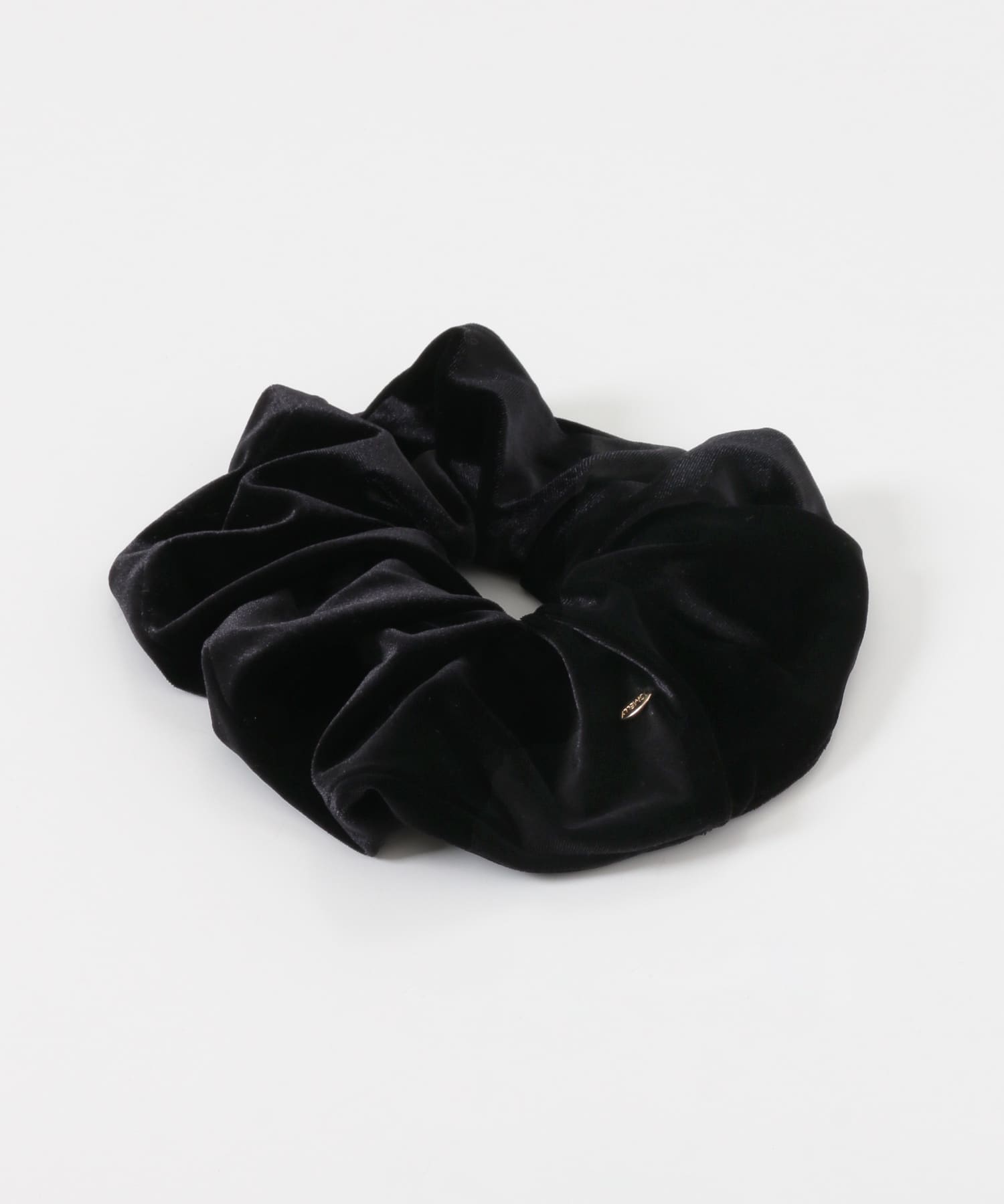 ベロアボリュームシュシュ BLK -