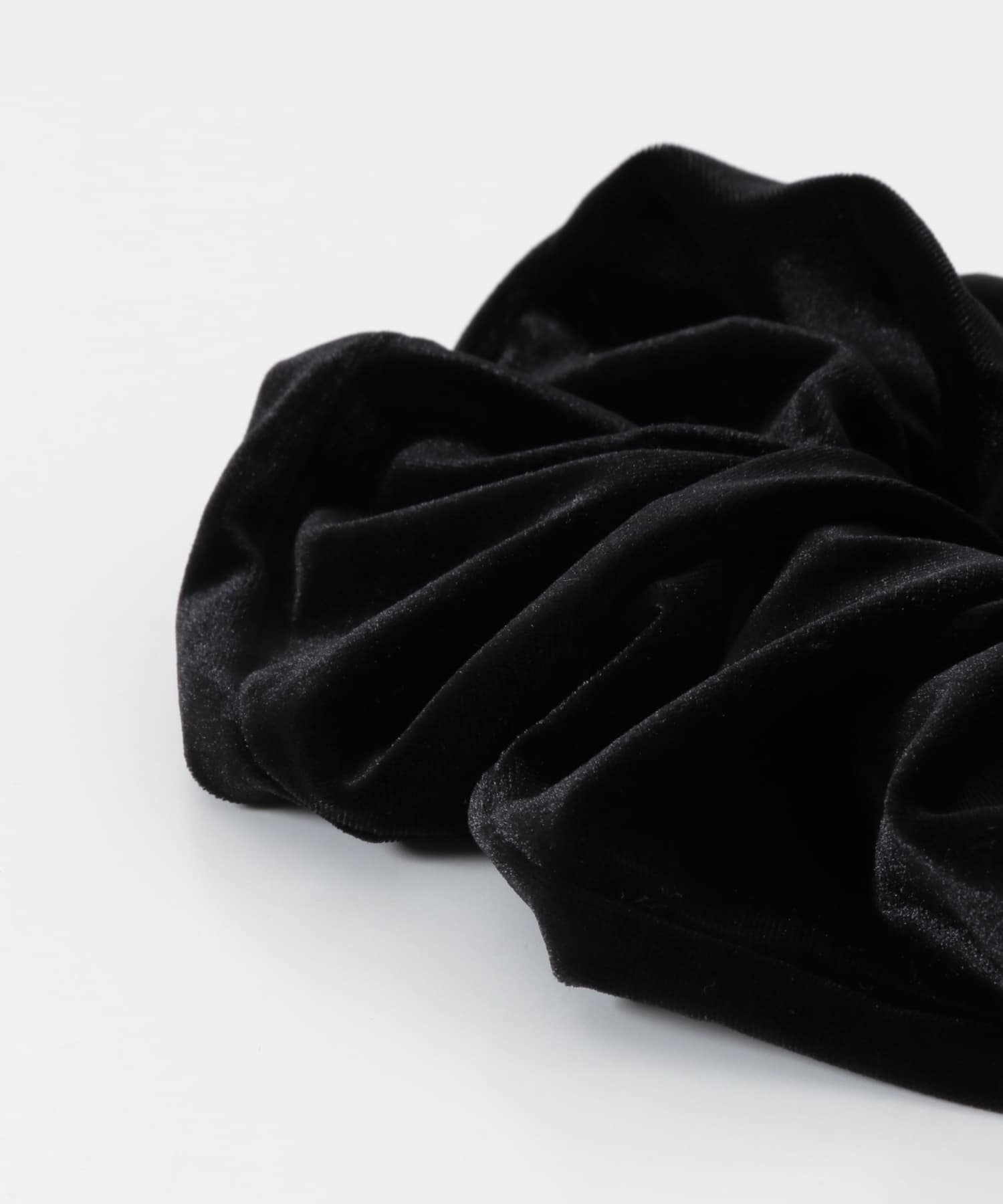 ベロアボリュームシュシュ BLK -